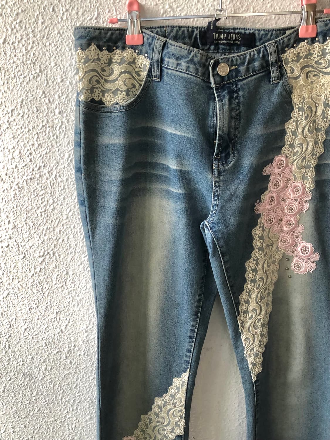 레이스 연청 일자바지 상품이미지3