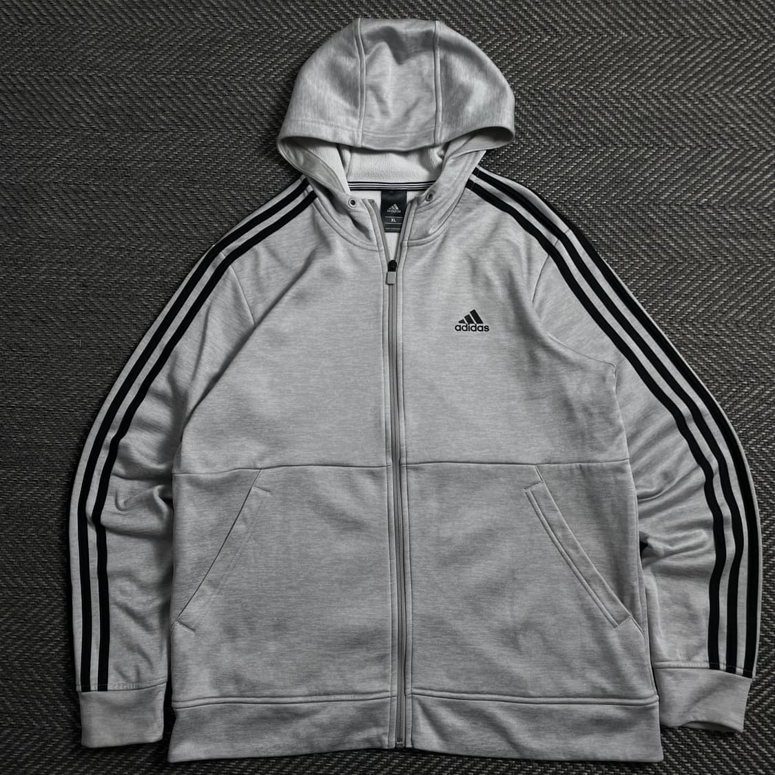 아디다스 에센셜 사이드 라인 그레이 트랙 후드집업y 4137 상품이미지2