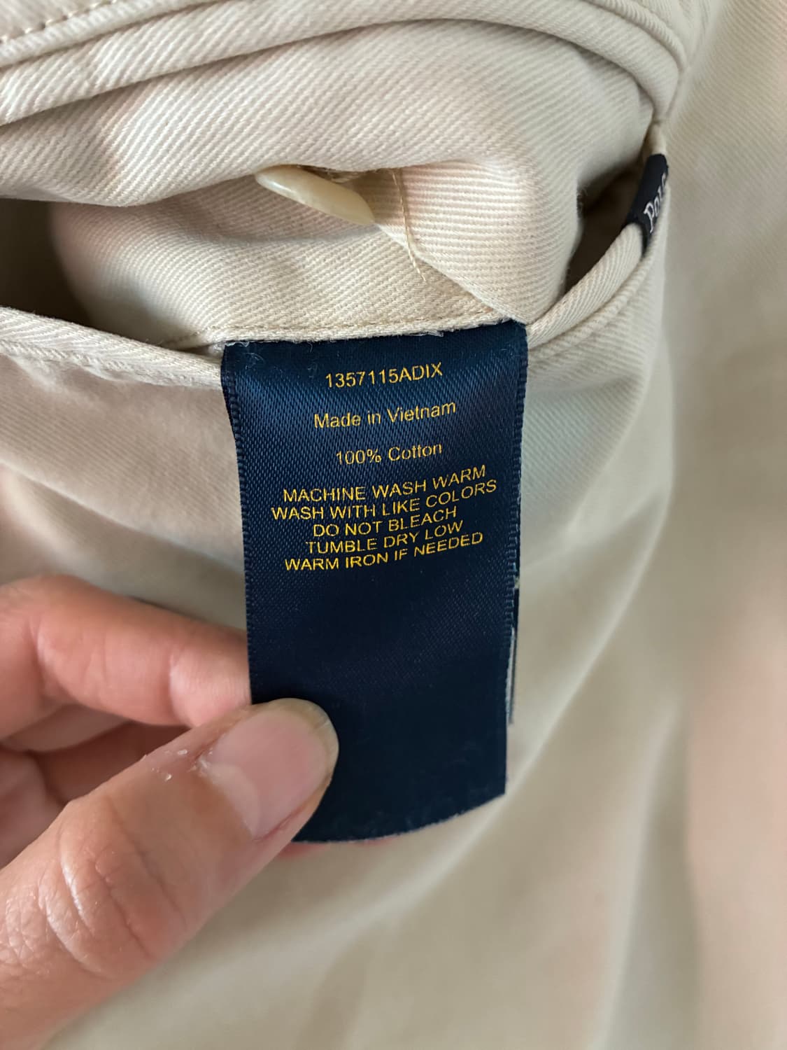 Polo Ralph Lauren 에크루 슬림핏 치노 팬츠 상품이미지4