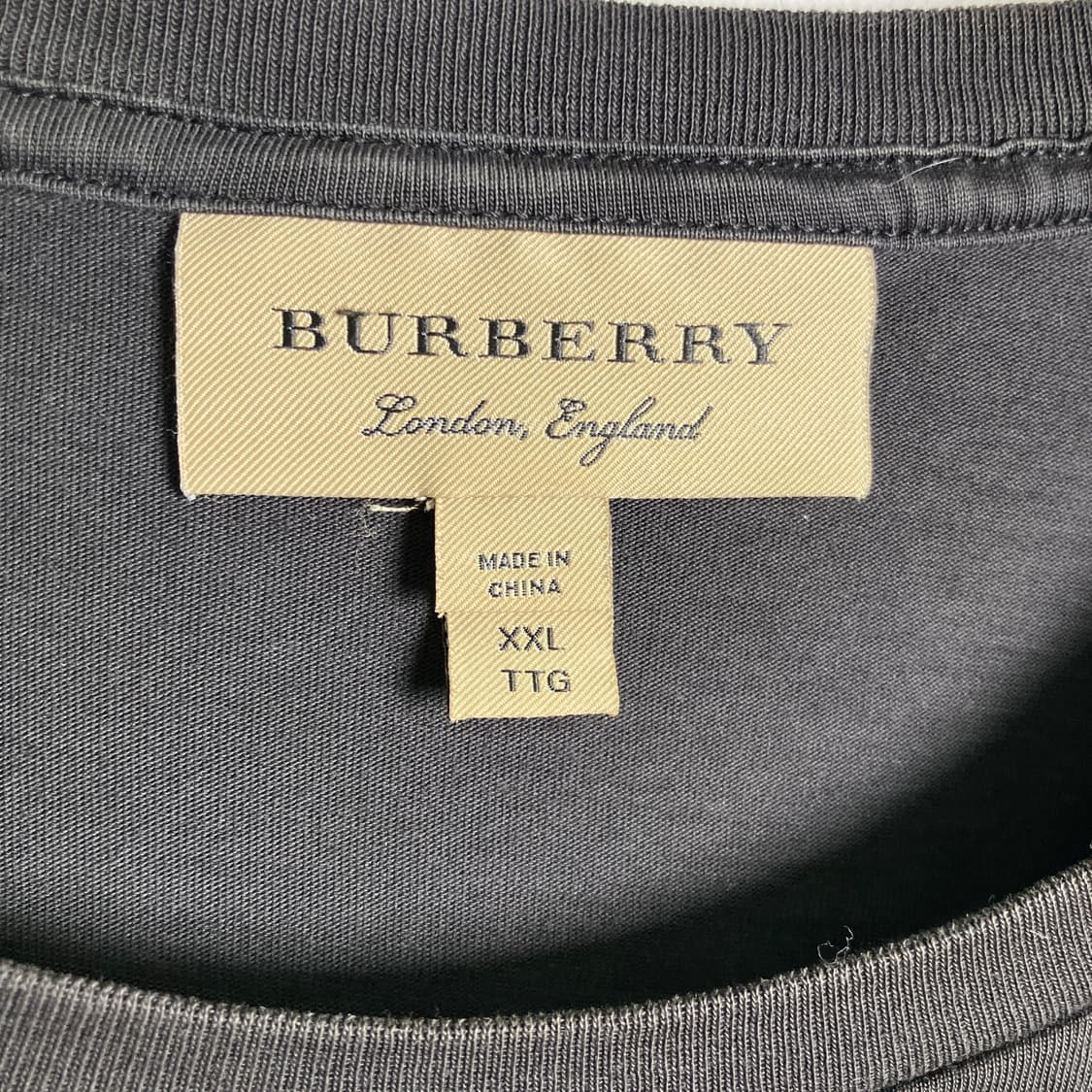 BURBERRY 버버리 로고 블랙 반팔 티셔츠 2XL 상품이미지3