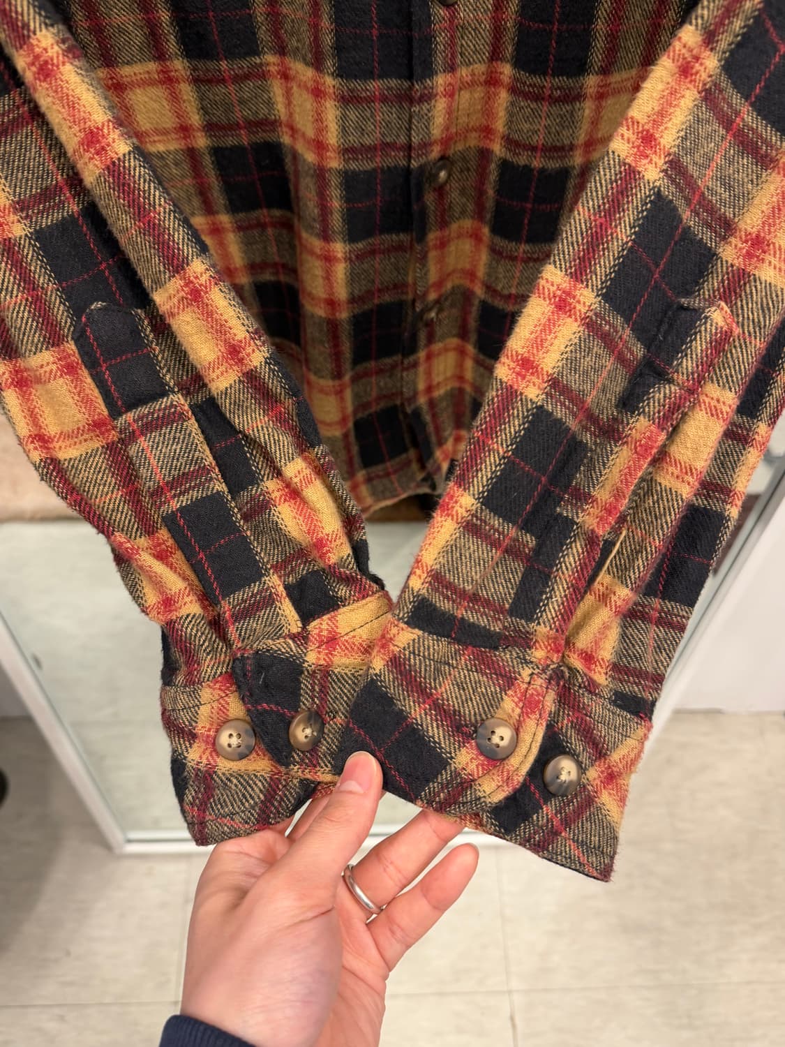 Canyon 빈티지 플란넬 체크 셔츠 상품이미지4