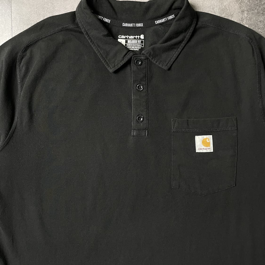 CARHARTT 칼하트 블랙 포켓 반팔 카라티셔츠 A01139 상품이미지3