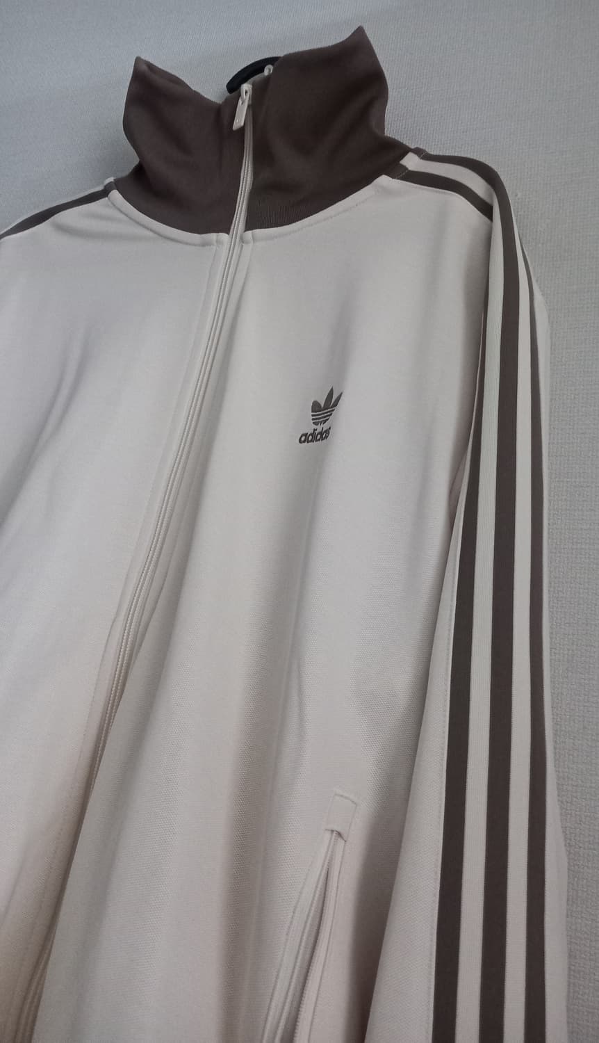 아디다스 희귀 대장급 베이지 브라운 트랙탑 저지 져지집업 110/XXL 상품이미지2