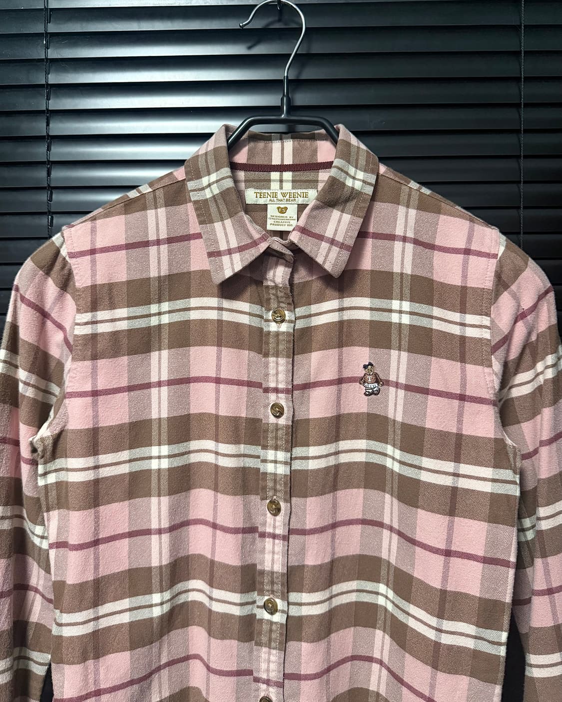 티니위니 딸기초코 버버리 타탄 체크 긴팔 셔츠 모리걸 갸루 너드 하구미 상품이미지4