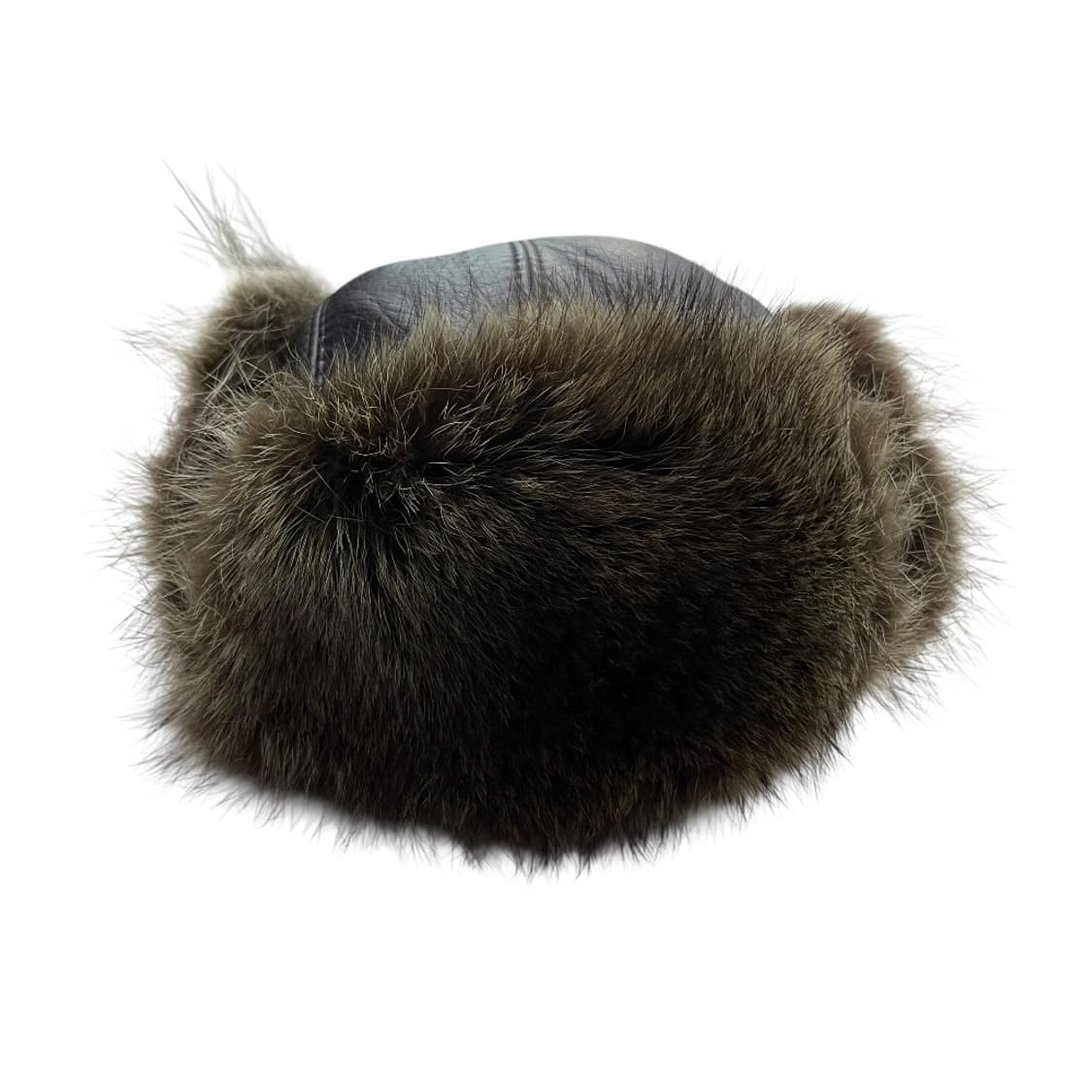 빈티지 퍼가죽 블랙 군밤모자 상품이미지5