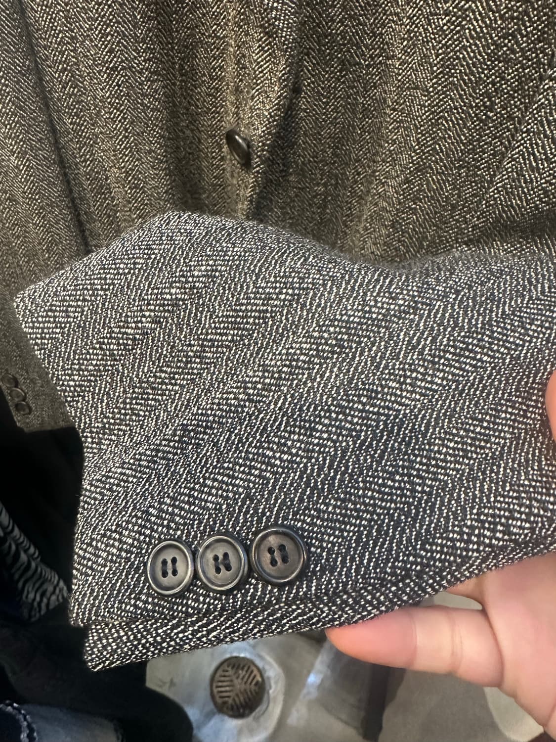 프라다 헤링본 패턴 남성 자켓 상품이미지6