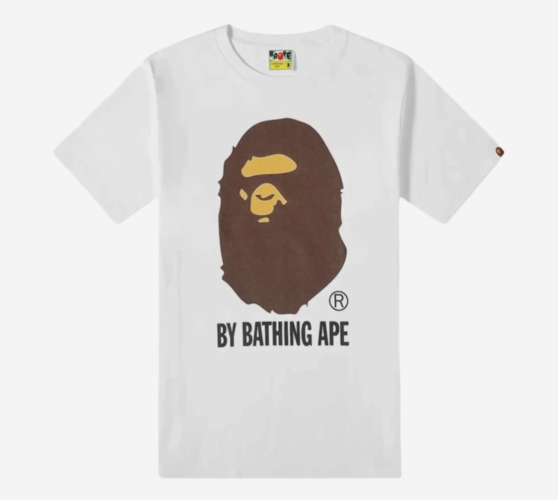 BAPE 베이프 바이 베이싱 에이프 티셔츠 화이트 L 상품이미지1