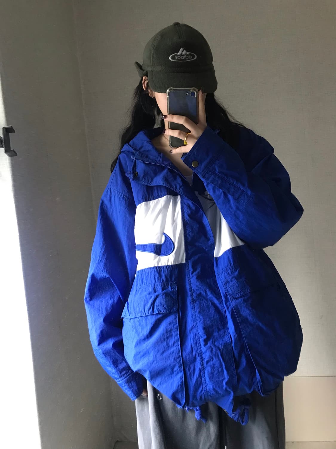 나이키 블루 빅로고 패딩 상품이미지3