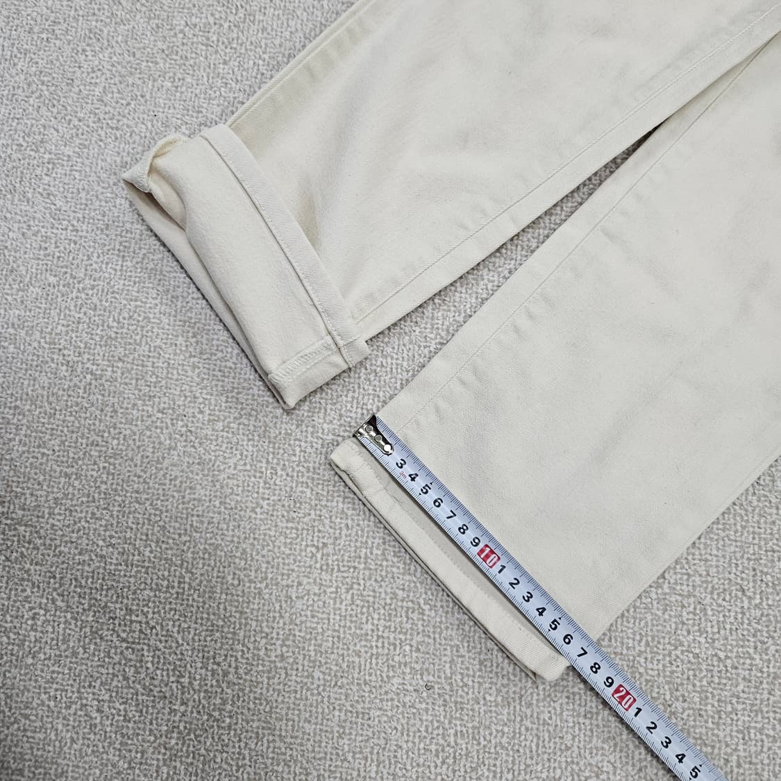 [28] 게스 아이보리 부츠컷 데님 면 팬츠 바지 1210J1 상품이미지8