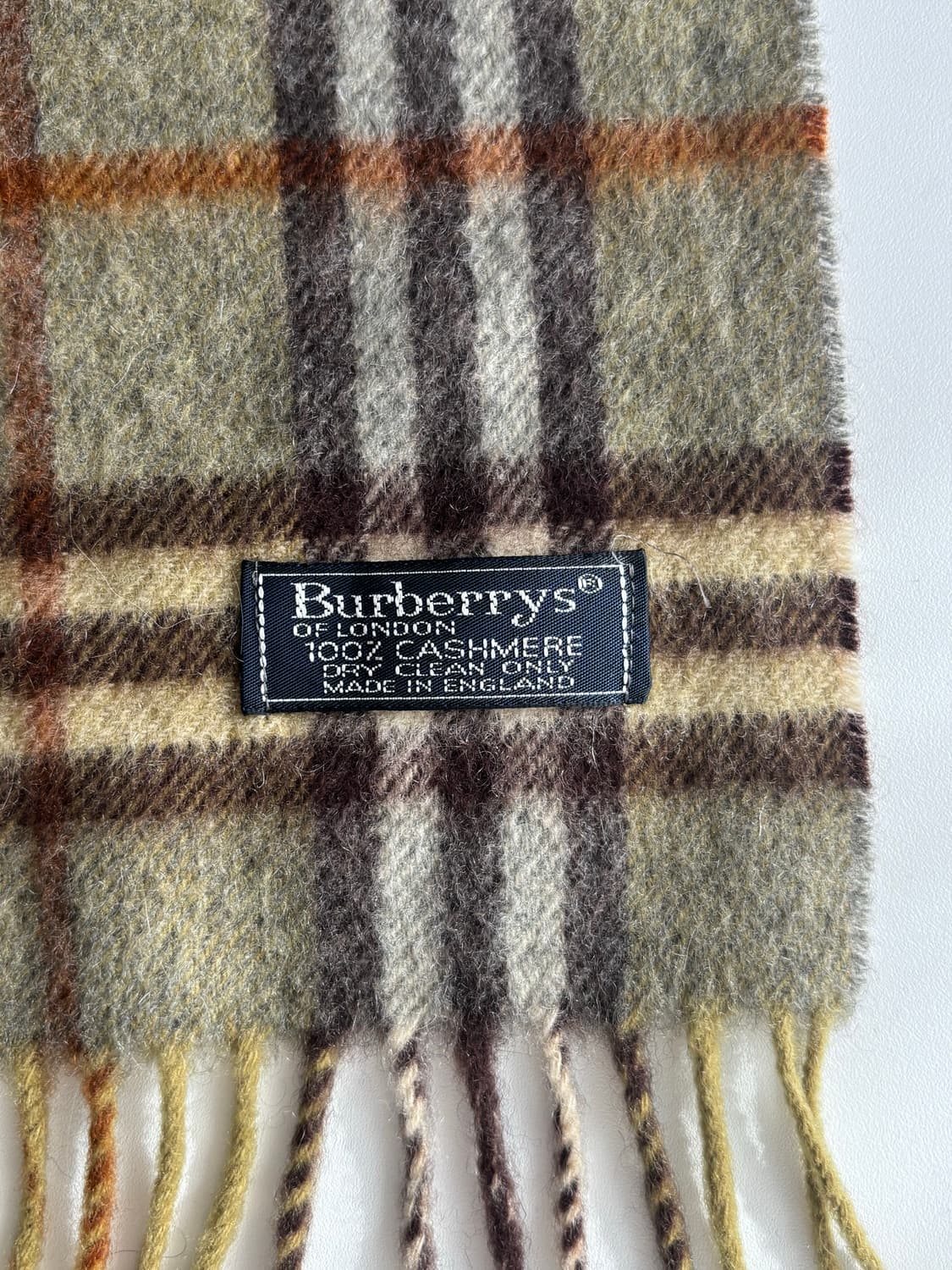 Burberry 버버리 카키 노바체크 캐시미어 머플러 상품이미지4