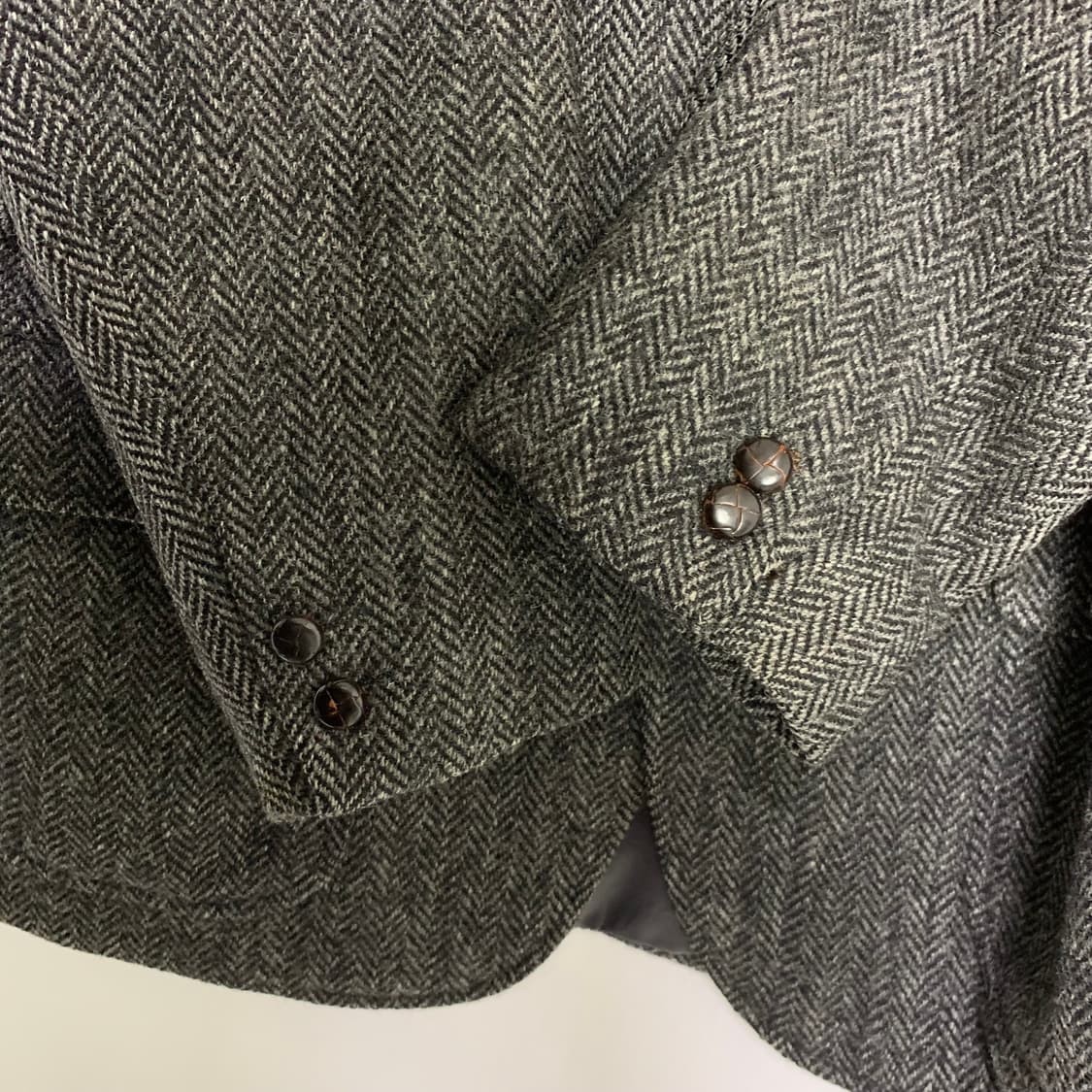해리스 트위드 빈티지 헤링본 블레이저 울 자켓 남성 남녀공용 상품이미지4