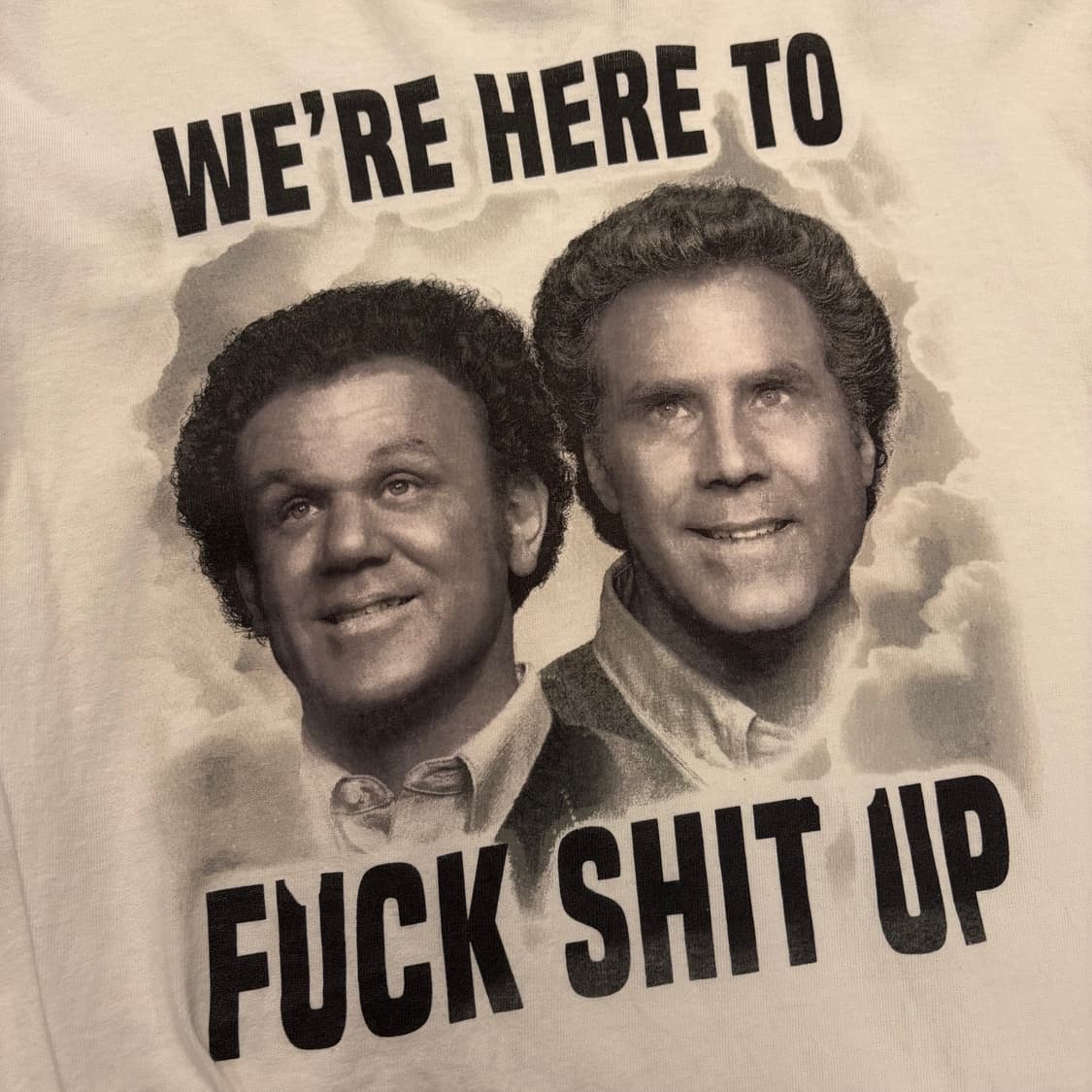 [L] 스텝브라더스 반팔 티셔츠 화이트 B642 상품이미지3