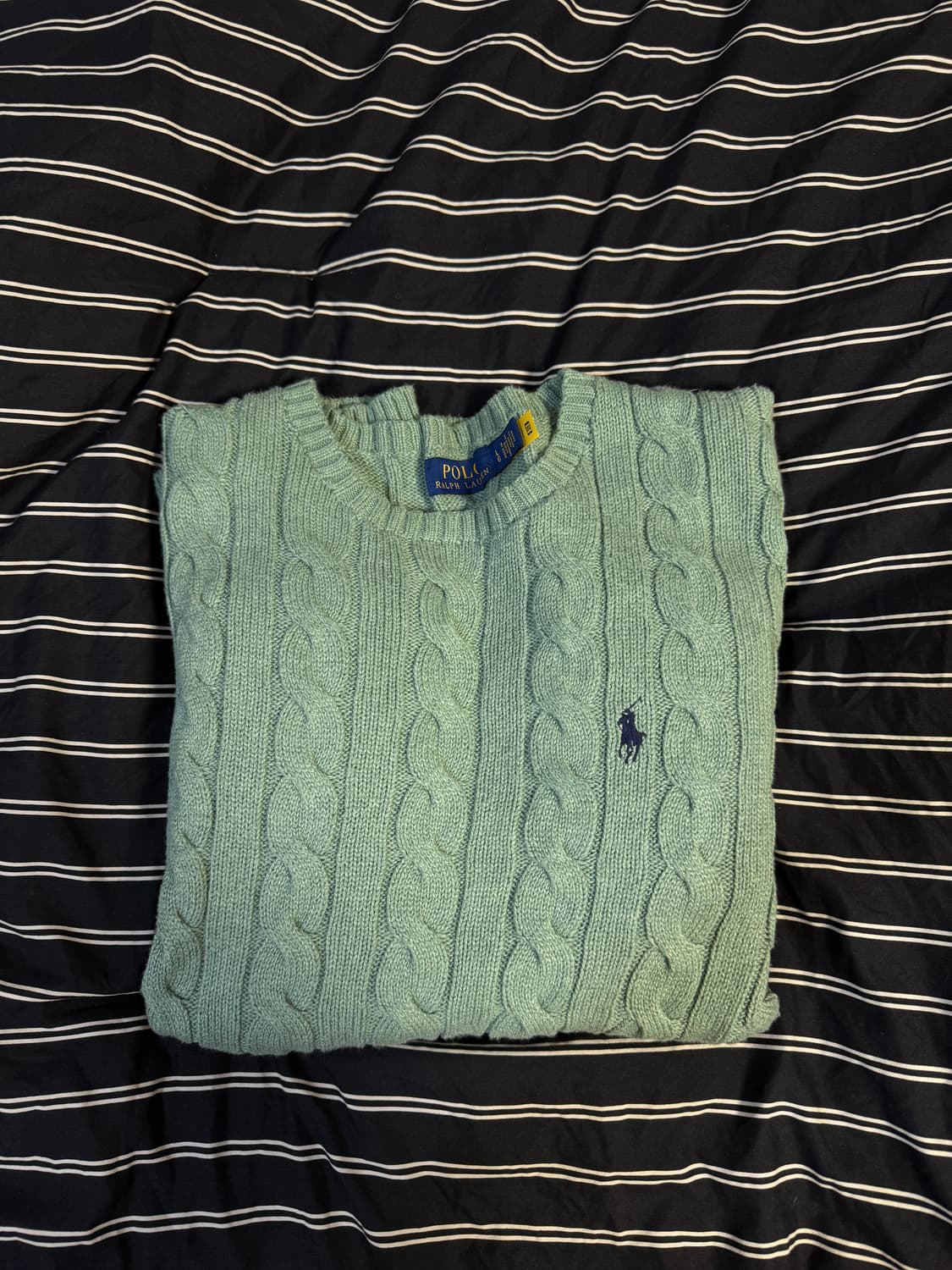 정품 폴로 코튼 케이블 니트(L) 상품이미지1