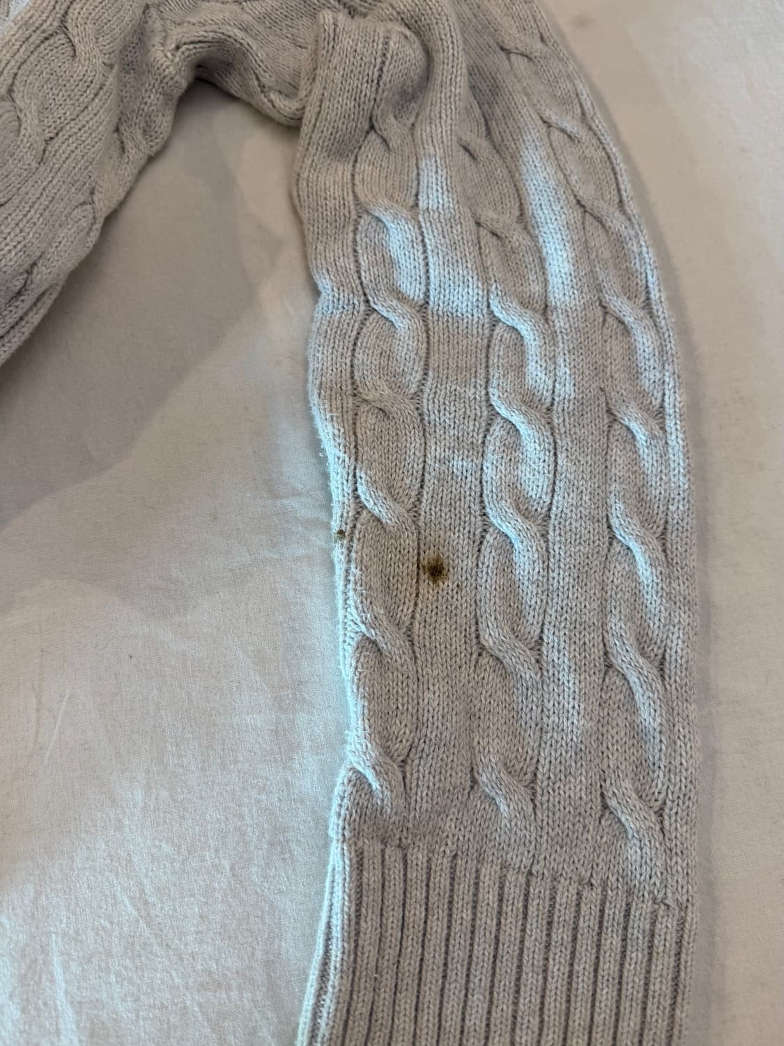 폴로 랄프로렌 꽈배기 케이블 니트 멜란지 라이트 그레이 상품이미지6