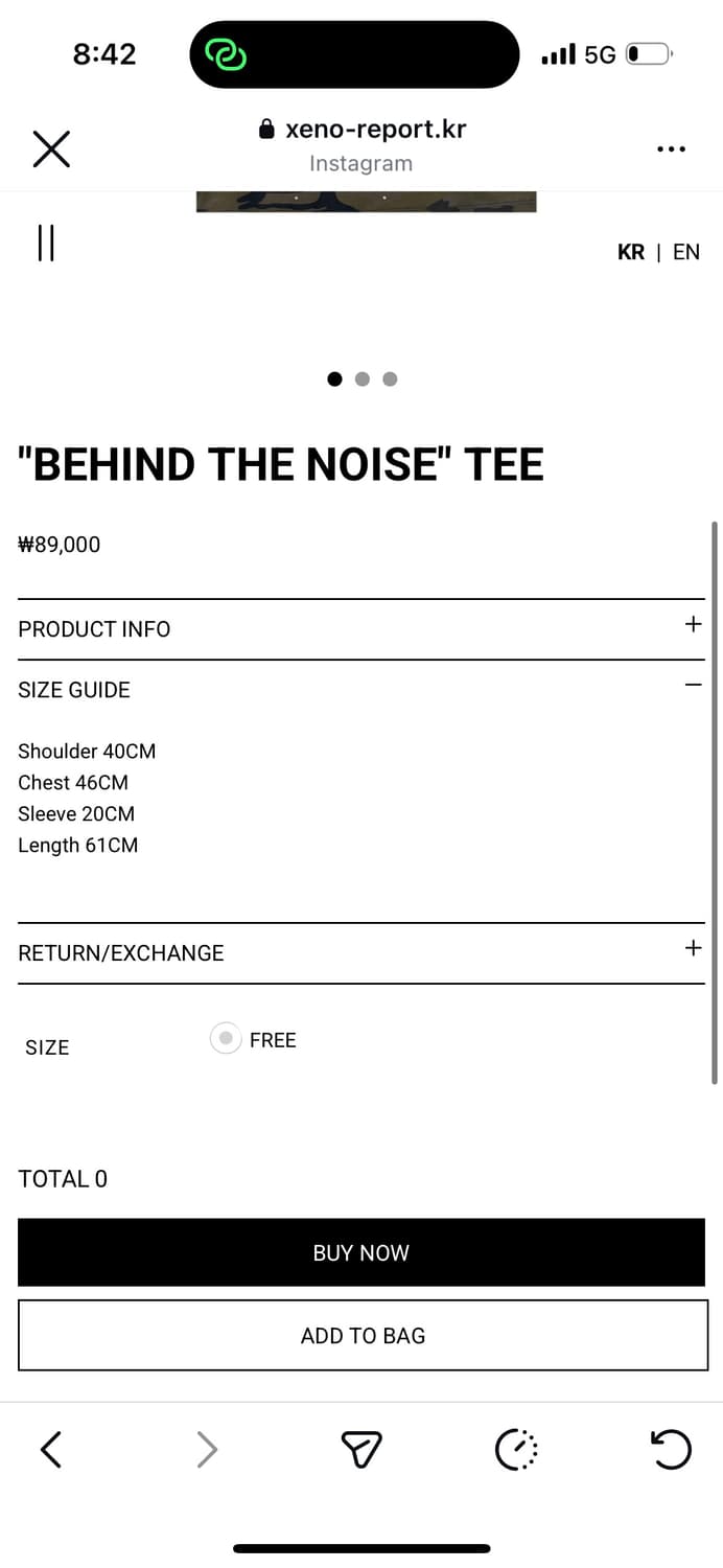 제노리포트 “Behind the noise” 티셔츠 상품이미지2