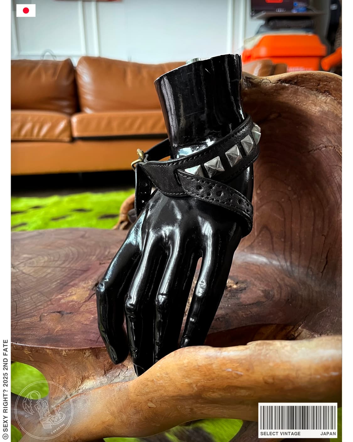 Jpn Vintage Rock Studs Leather Bracelet 상품이미지1