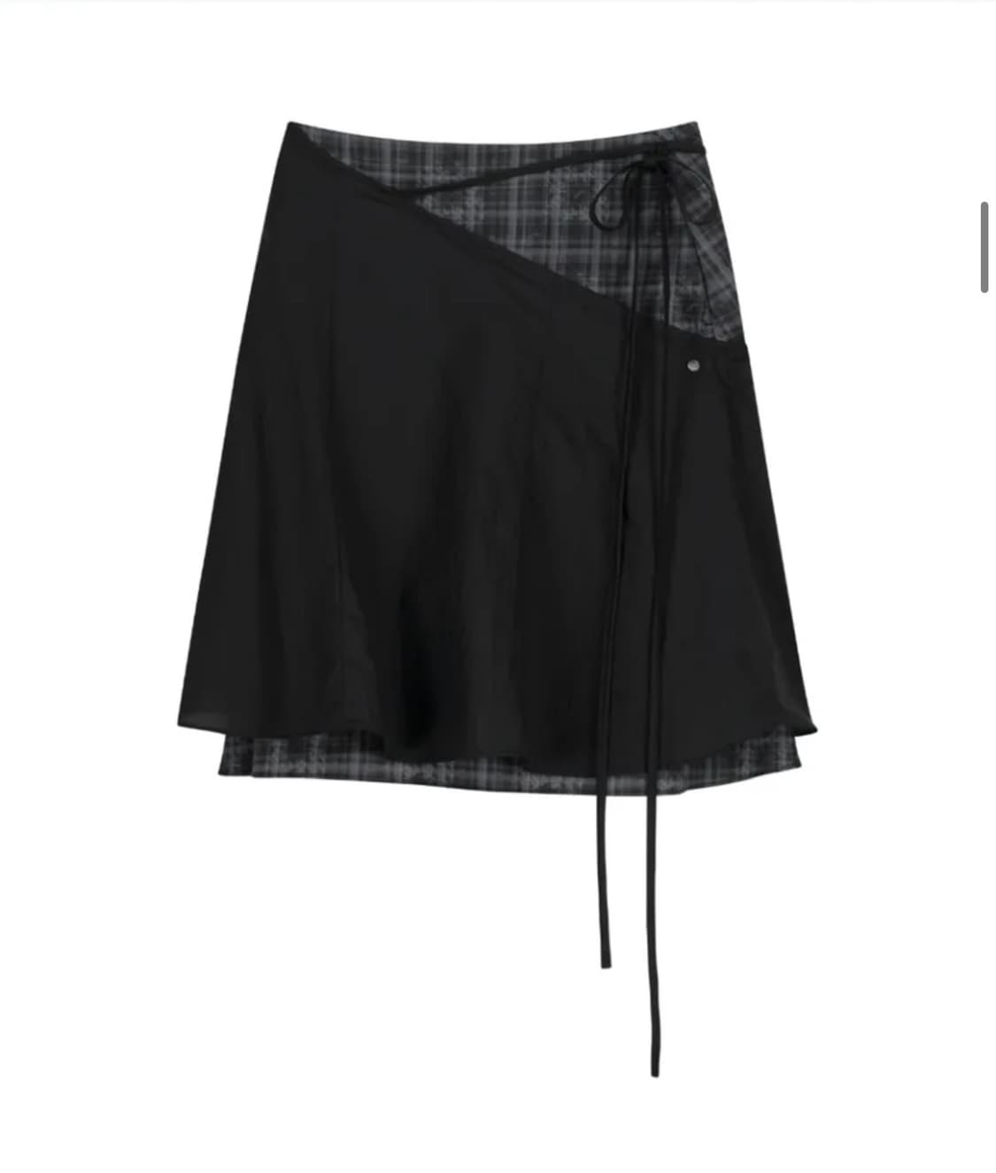 오호스 레이어드 스트랩 플레어 스커트 상품이미지1