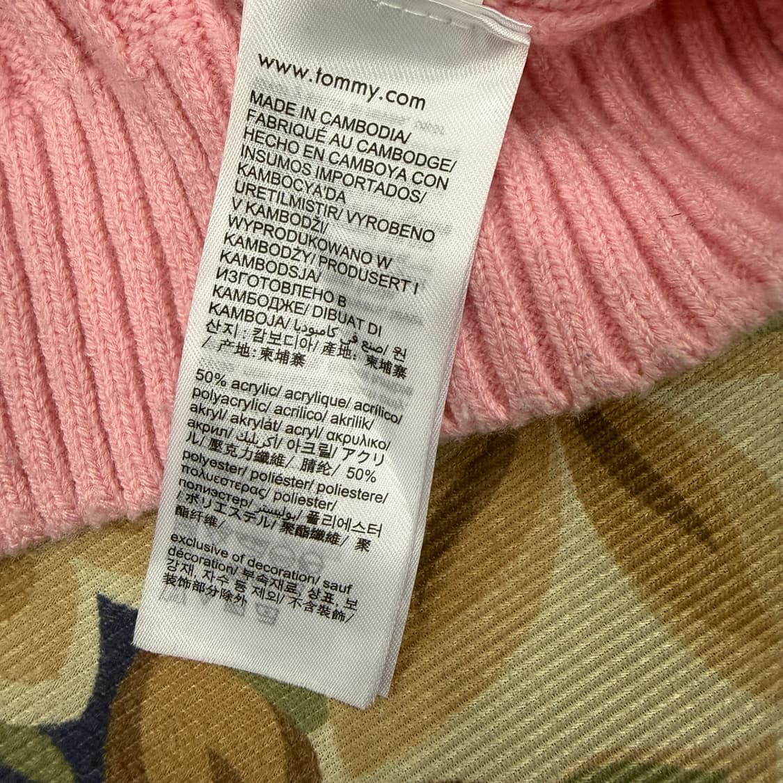 (우먼즈S)타미힐피거 타미진스  크롭 니트(핑크) 상품이미지3