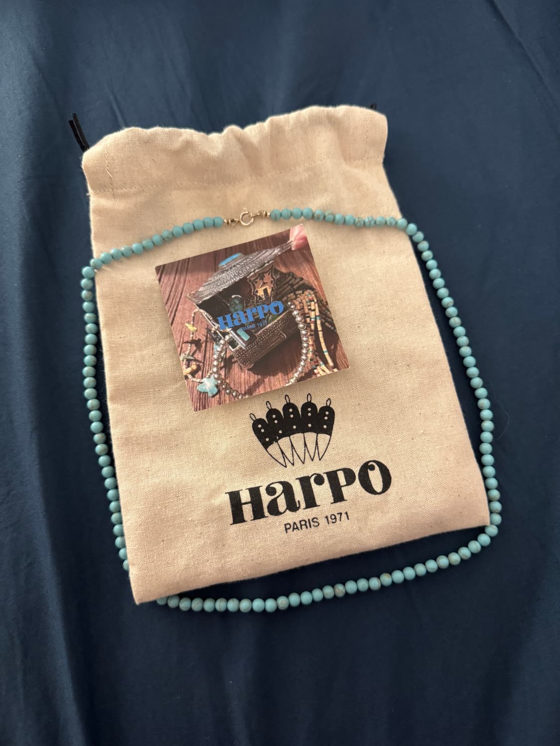 아르포파리 터키석 비즈 목걸이 (51cm) 상품이미지1