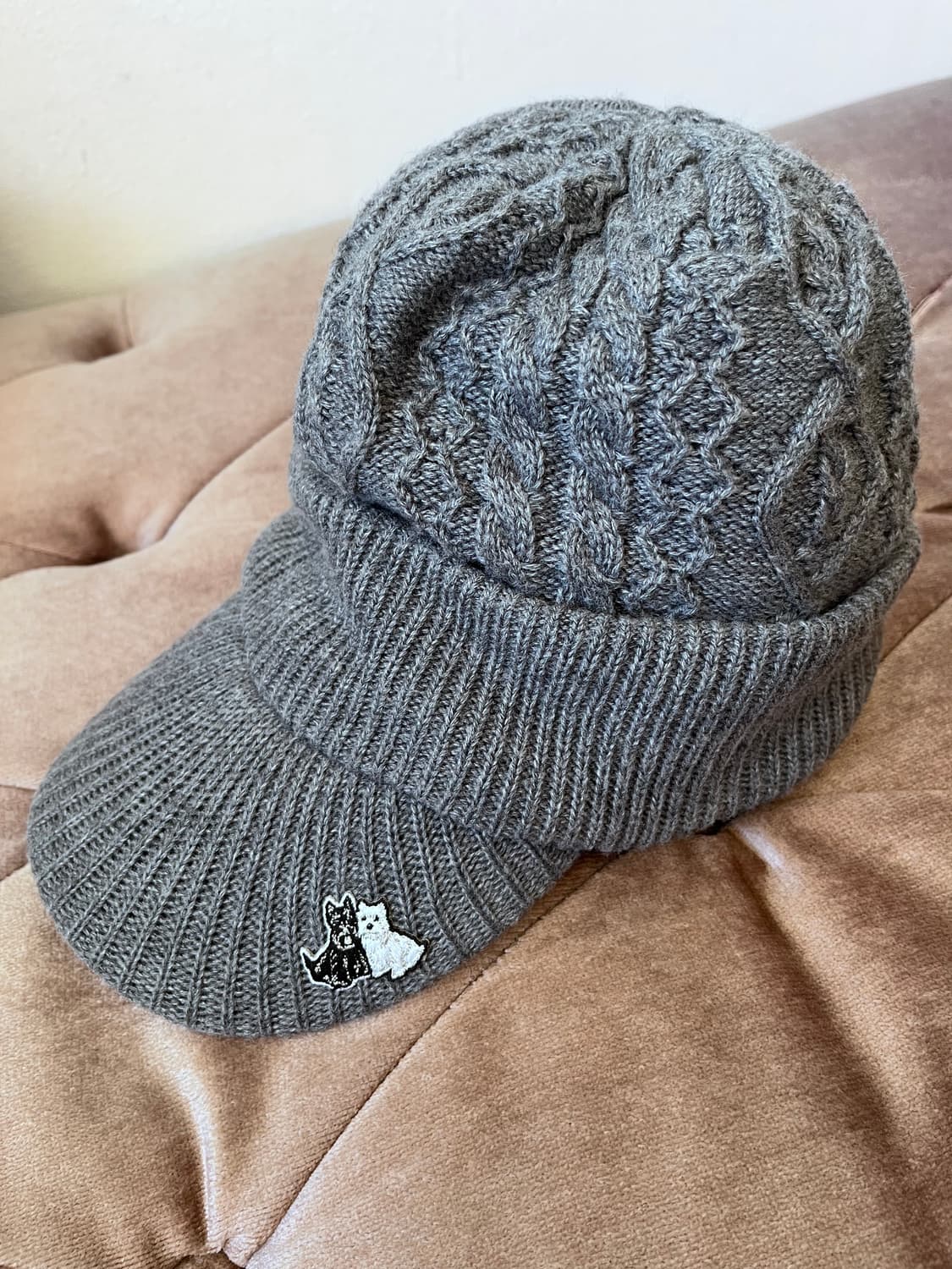 블랙앤화이트 스포츠 케이블 니트캡모자  상품이미지1