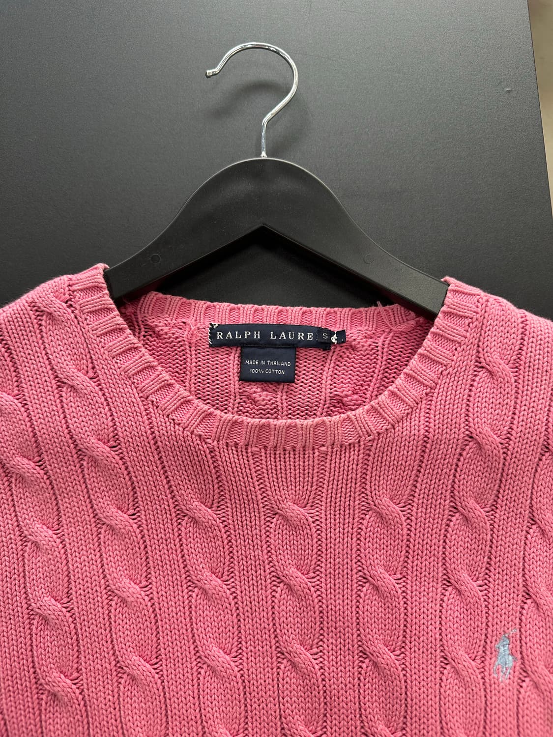 폴로랄프로렌 꽈배기 케이블 니트 핑크 상품이미지6