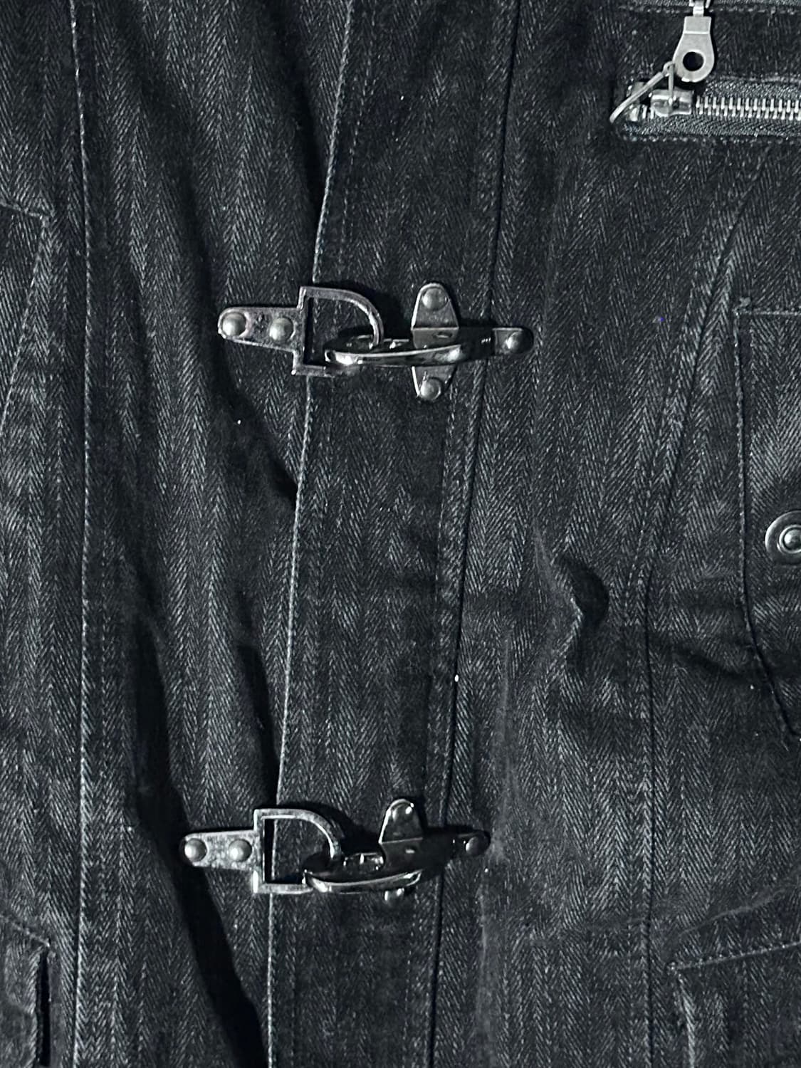 가먼트 펑크 디테일 퍼후드 자켓 상품이미지3