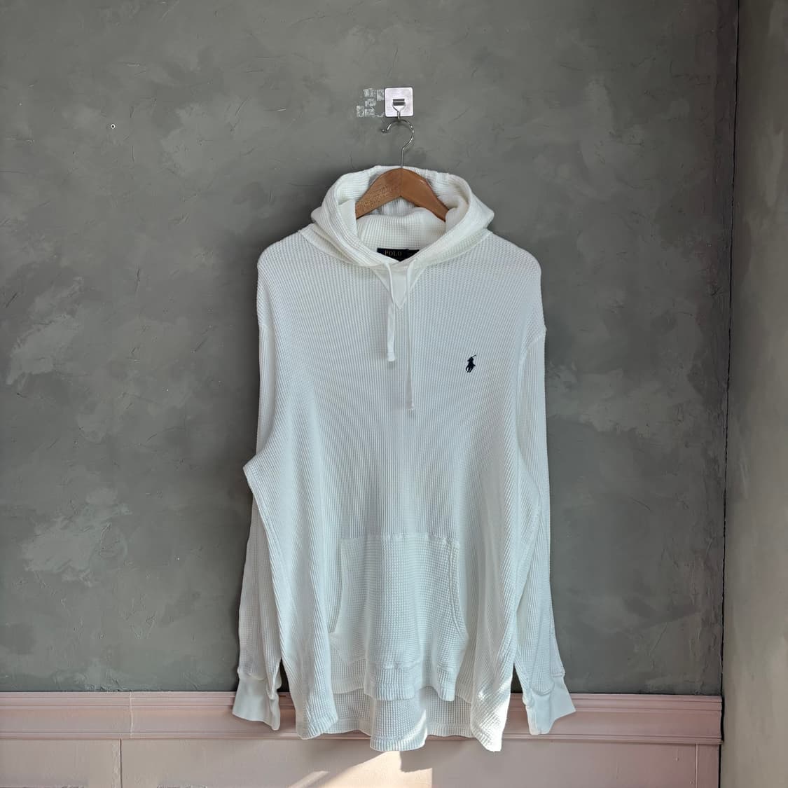 폴로 랄프로렌 와플 후드 화이트 상품이미지1