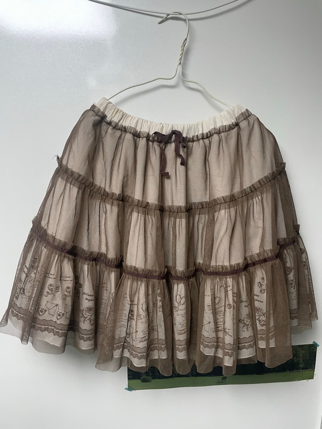 빈티지 브라운 초코 쉬폰레이스 캉캉 원피스 모리걸 로리타 상품이미지1