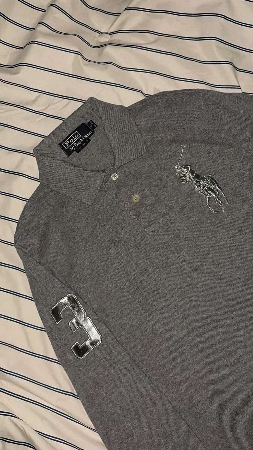 폴로랄프로렌  은색 빅포니 카라티 상품이미지1