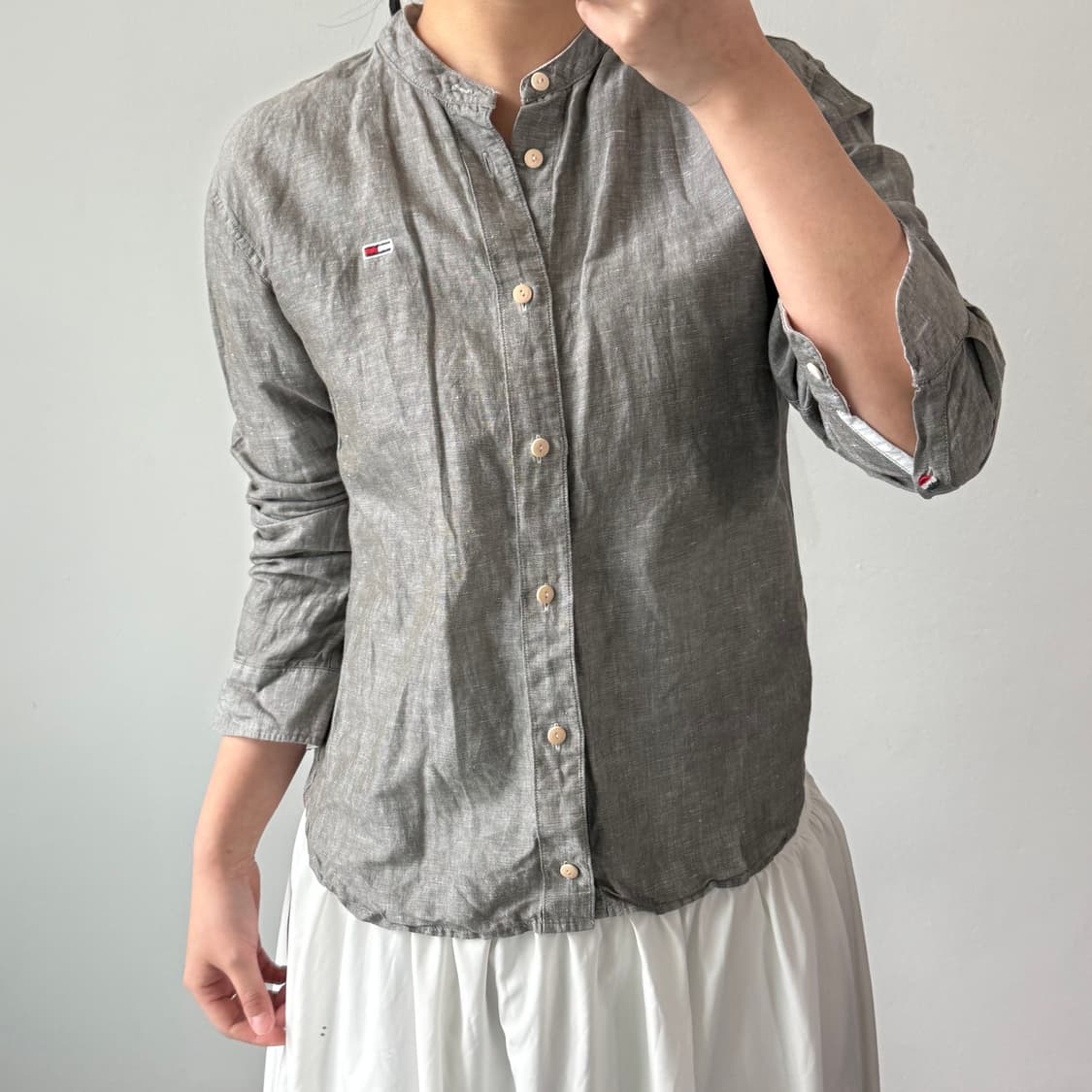 [M] 타미힐피거 레귤러핏 린넨 헨리넥 셔츠 상품이미지2