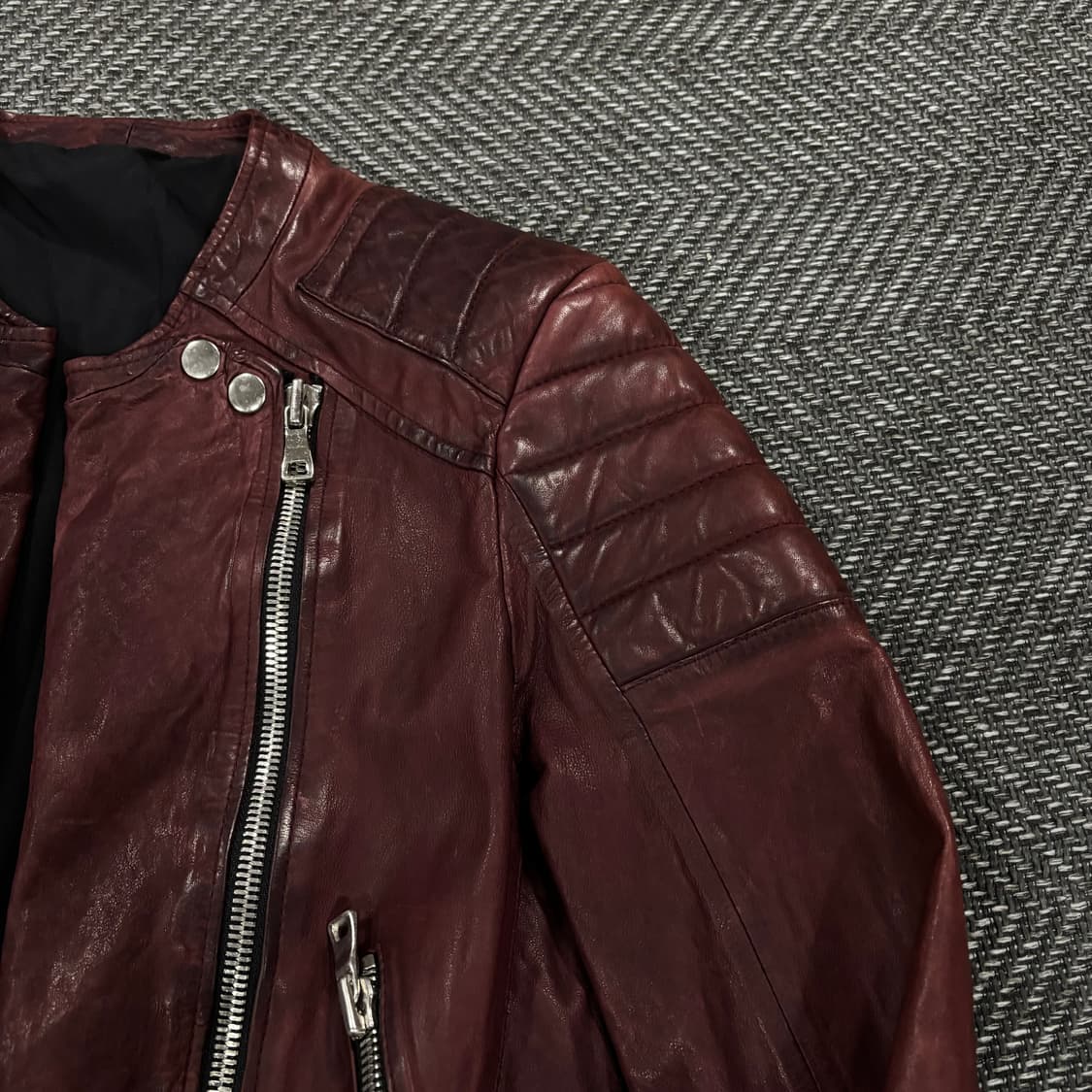 발망 스타일 바이커 램스킨 버건디 상품이미지6