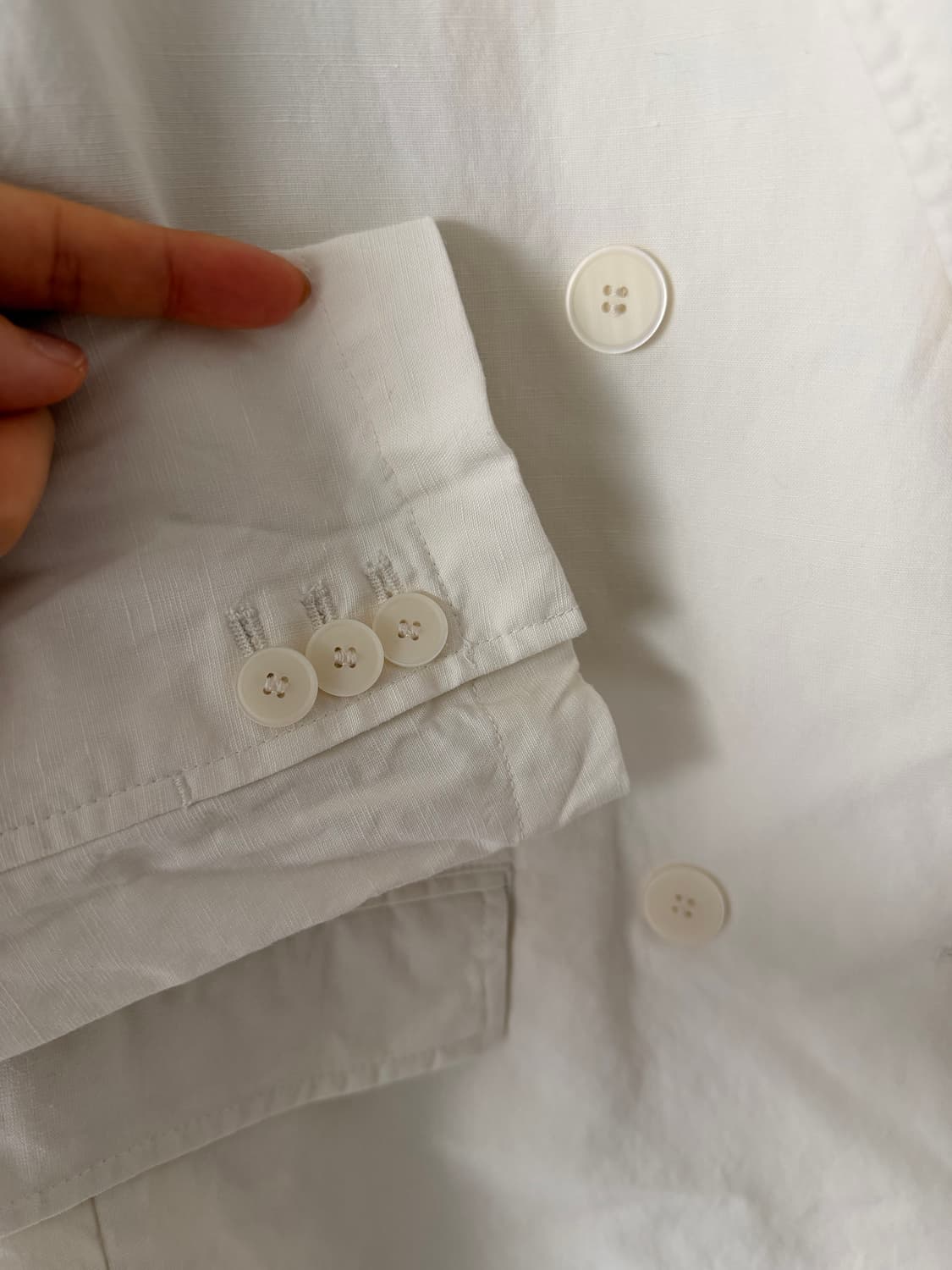 유니클로 여성 아이보리색 린넨 여름 자켓 L 상품이미지3
