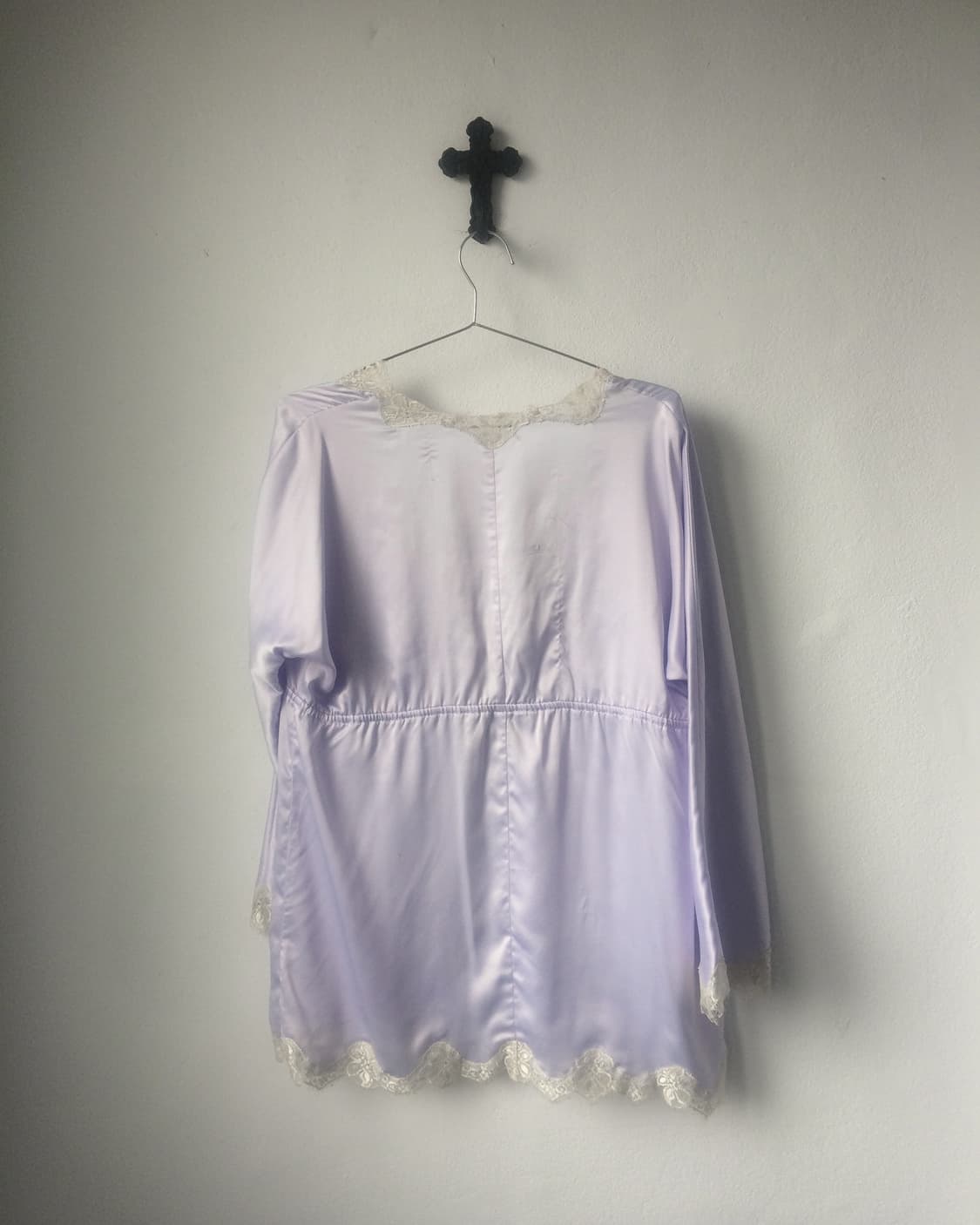 Lace trimming slip cardigan 상품이미지3