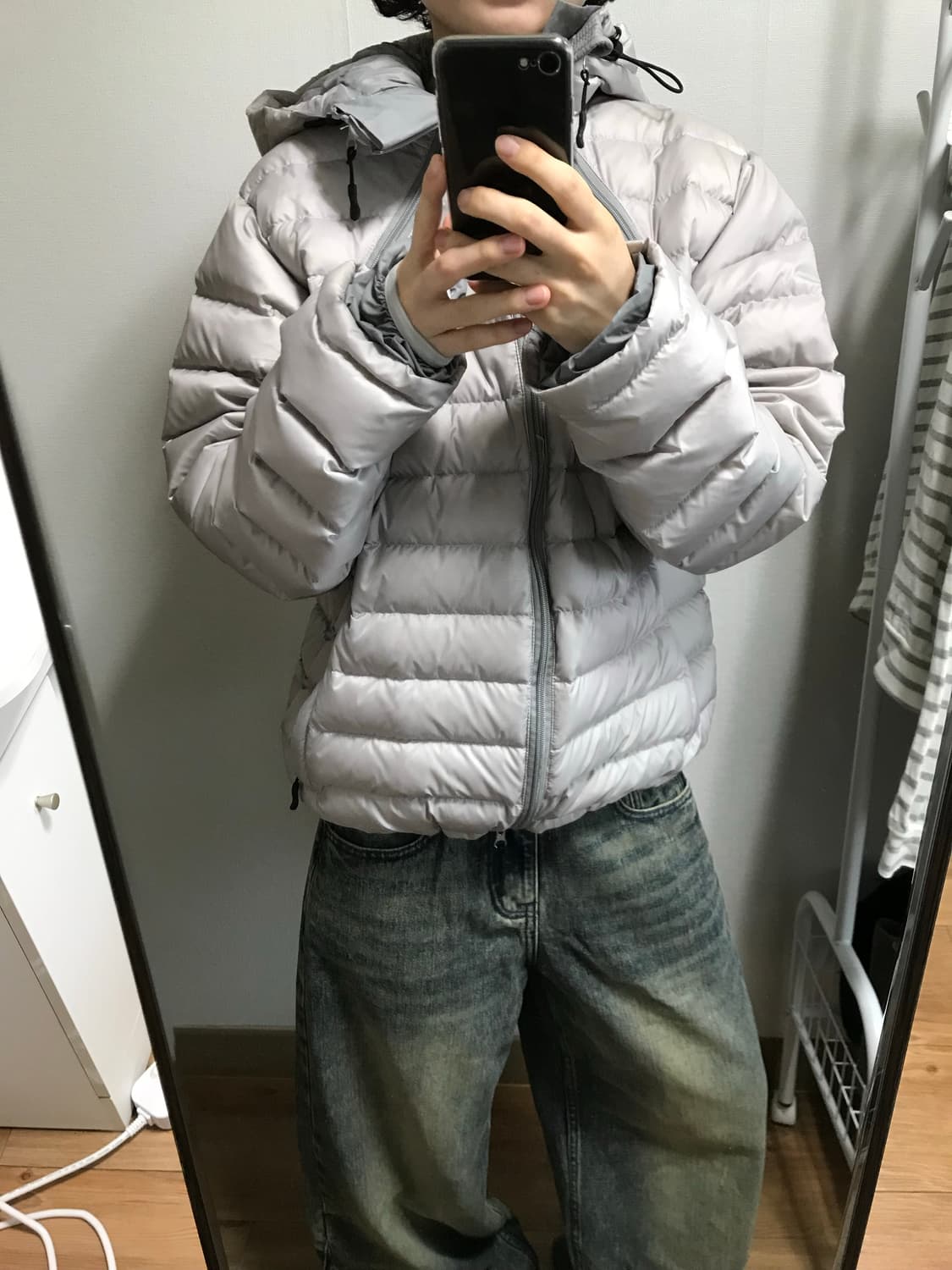 그레이 경량패딩 상품이미지7