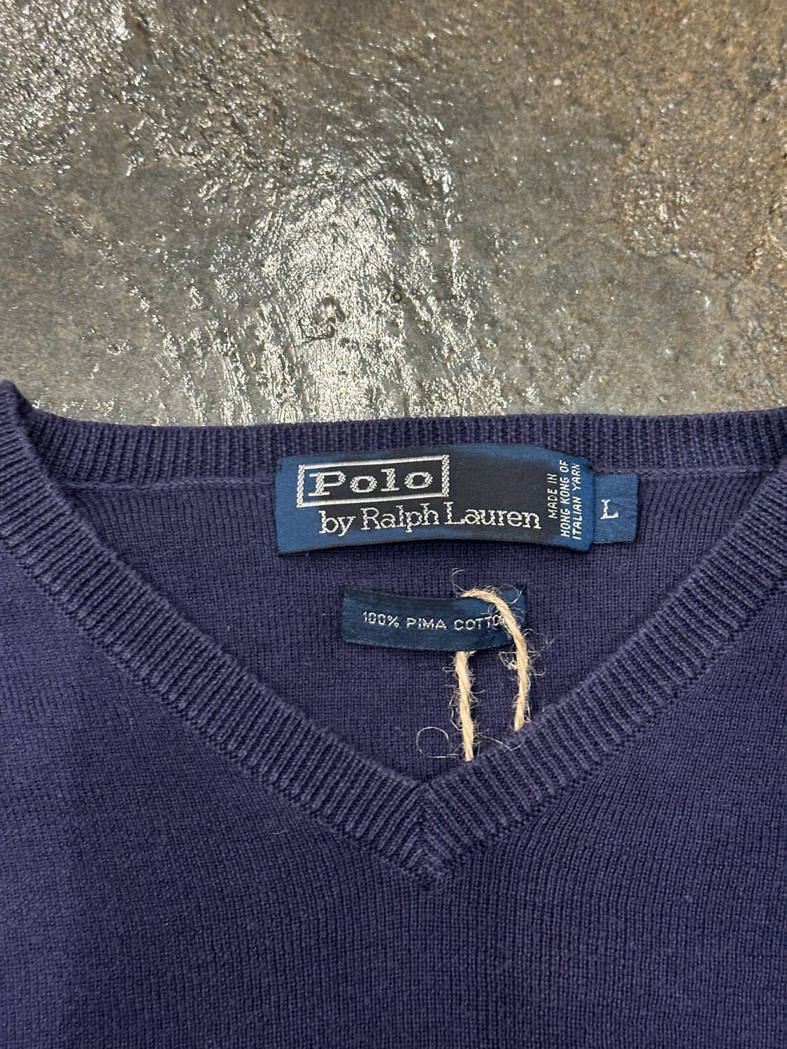 폴로 랄프로렌 피마 코튼 네이비 니트 L 상품이미지4