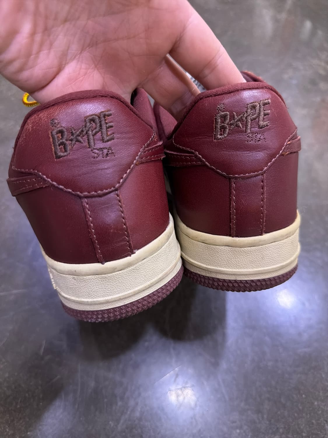 베이프 베이프스타 로우 레드윙 버건디 포스 스니커즈 285 상품이미지7