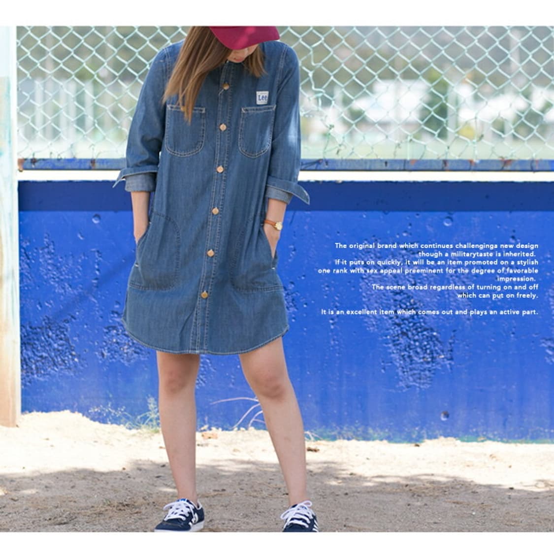 44~55) Lee 재팬 여성 연청워싱 데님 원피스자켓 상품이미지4