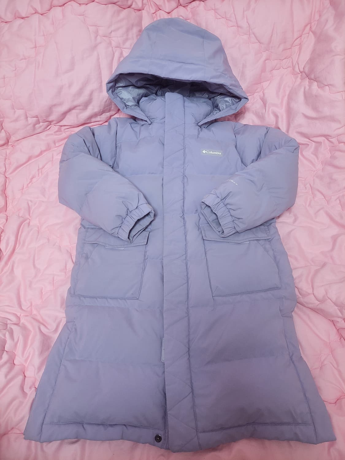 급처상태좋음!콜롬비아 키즈 충전재 오리털 롱패딩 아동복 나이키st 상품이미지1