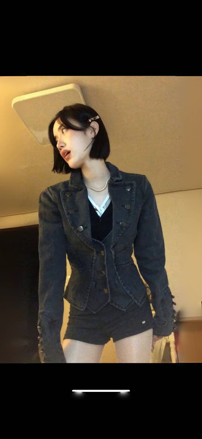 ꧁Morgan de Tois Classic Denim Jacket ꧂ 상품이미지2