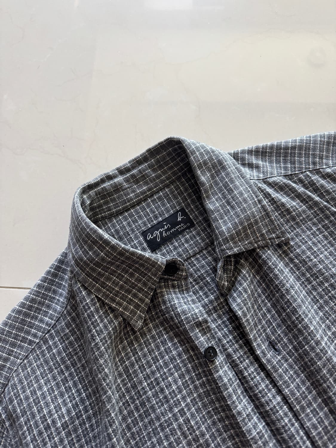 agnes b homme plaid shirt 상품이미지2