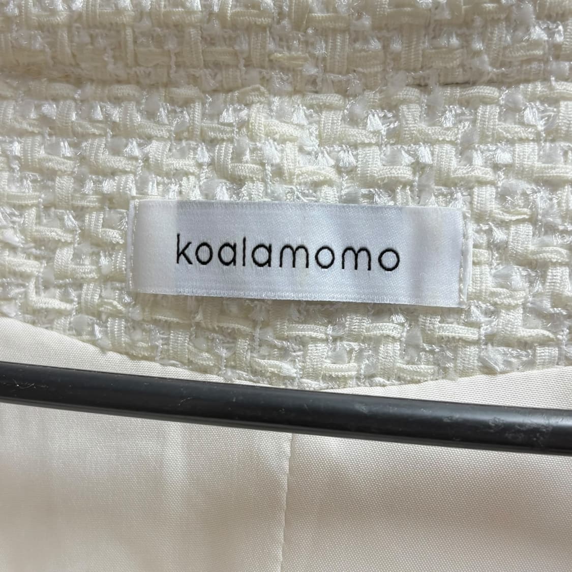 3665 아이보리 스퀘어넥 트위드자켓 상품이미지5