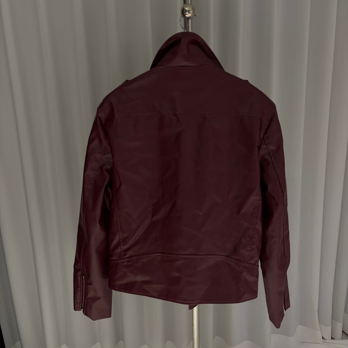 빈티지 와인컬러 레자자켓 상품이미지6