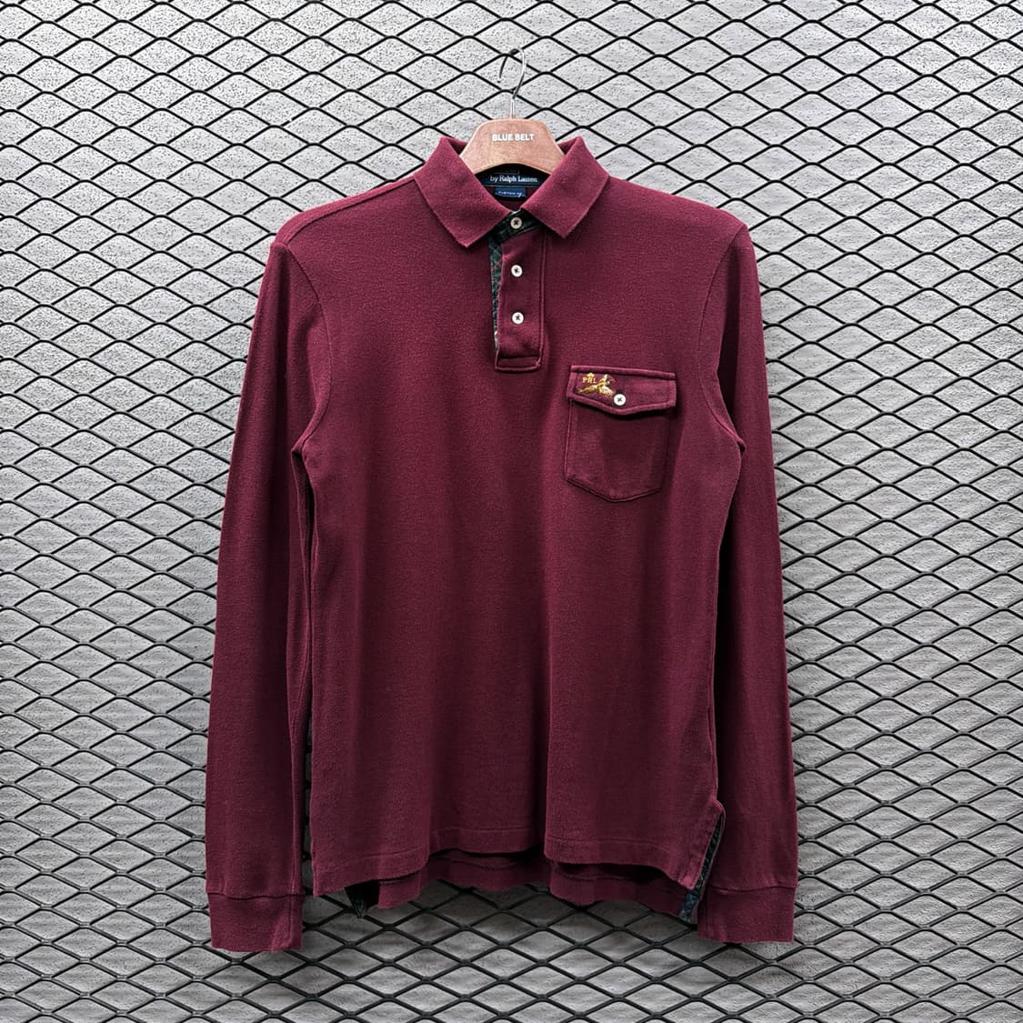 폴로 헌팅 테마 PK 롱슬리브 카라티 플랩포켓 사이드트임 디테일 버건디 상품이미지2
