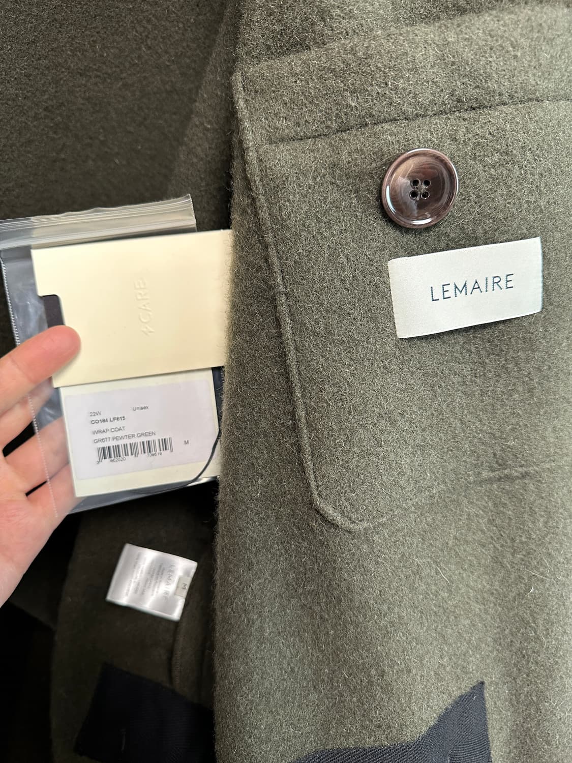 (M) 르메르 랩코트 퓨터 그린 상품이미지3