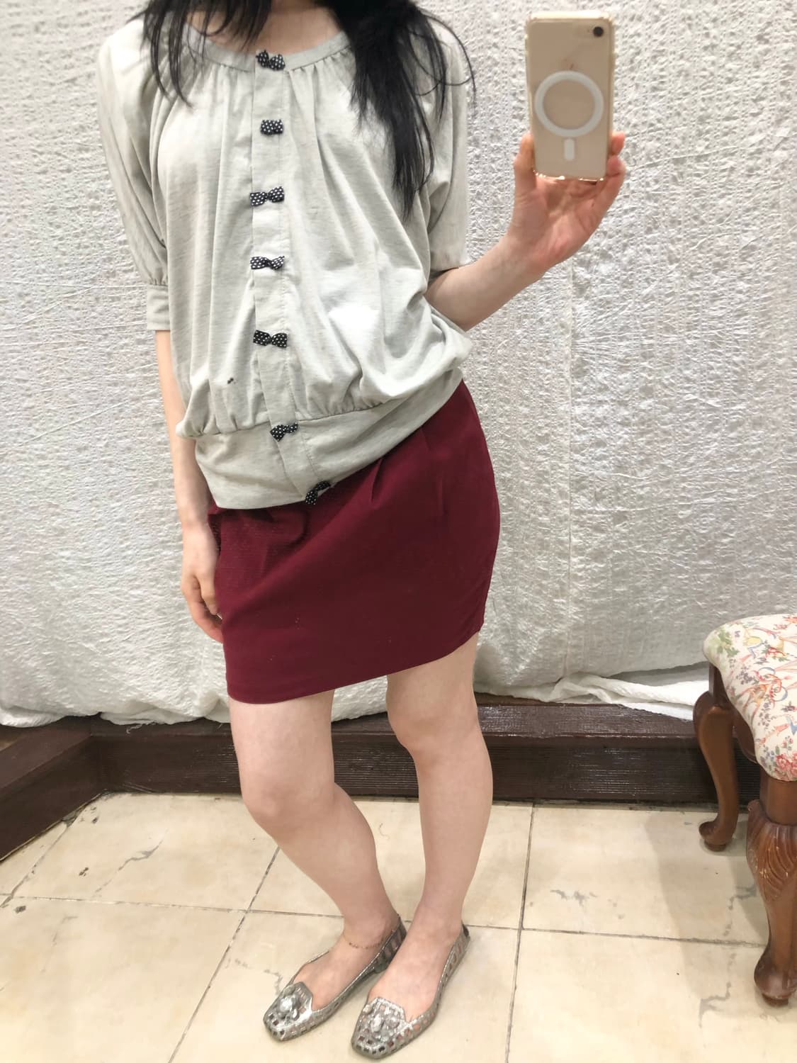 Ribbon buttons cardigan top 상품이미지4