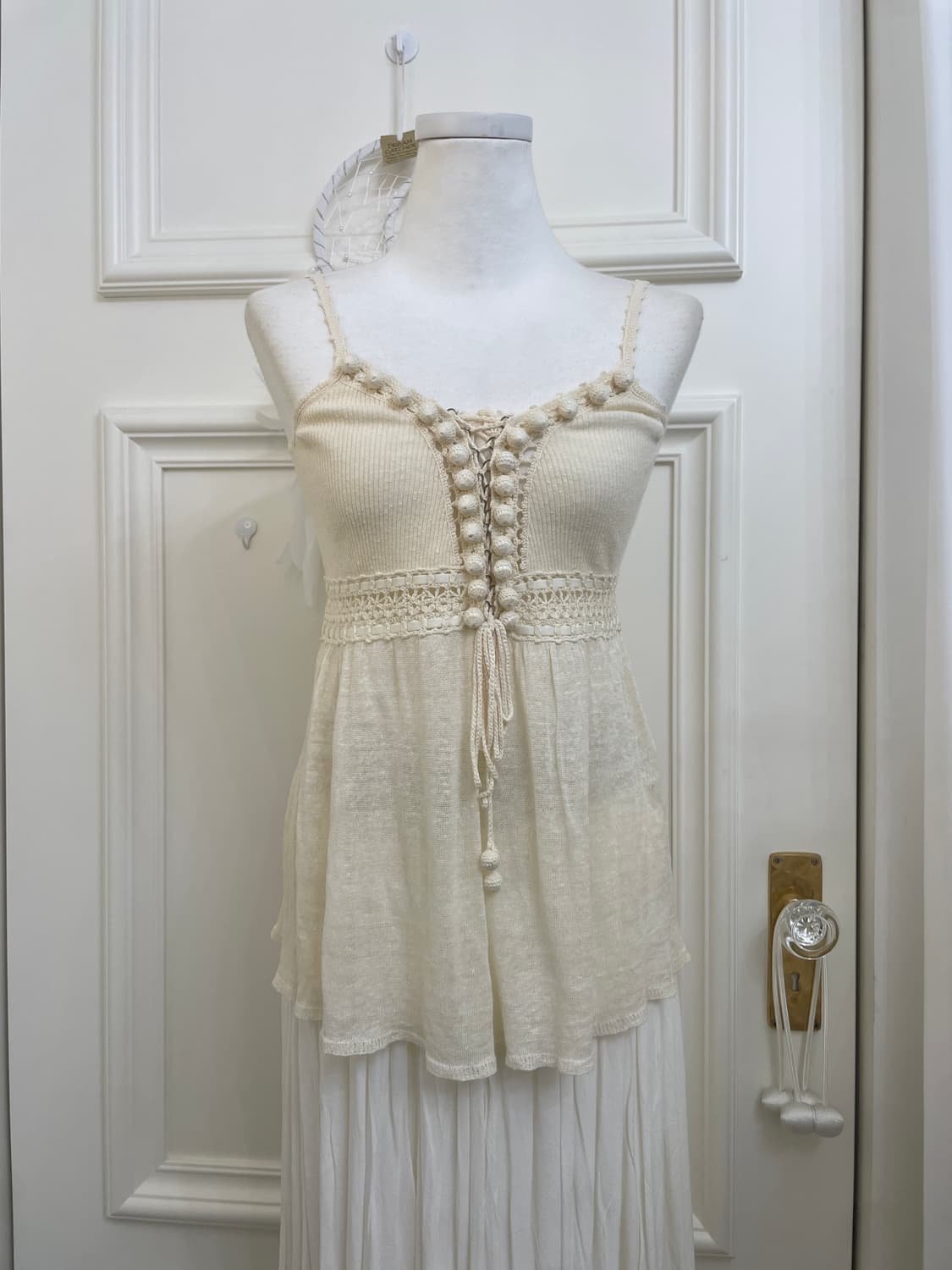 ivory crochet knit sleeveless&cardigan&s 상품이미지6