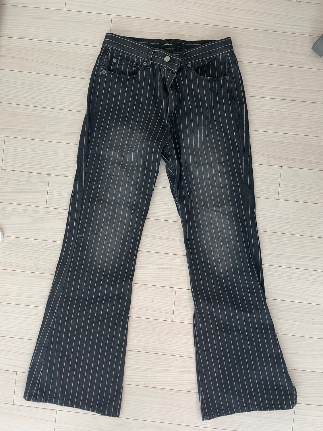 Aakam 스트라이프 데님 팬츠 상품이미지4