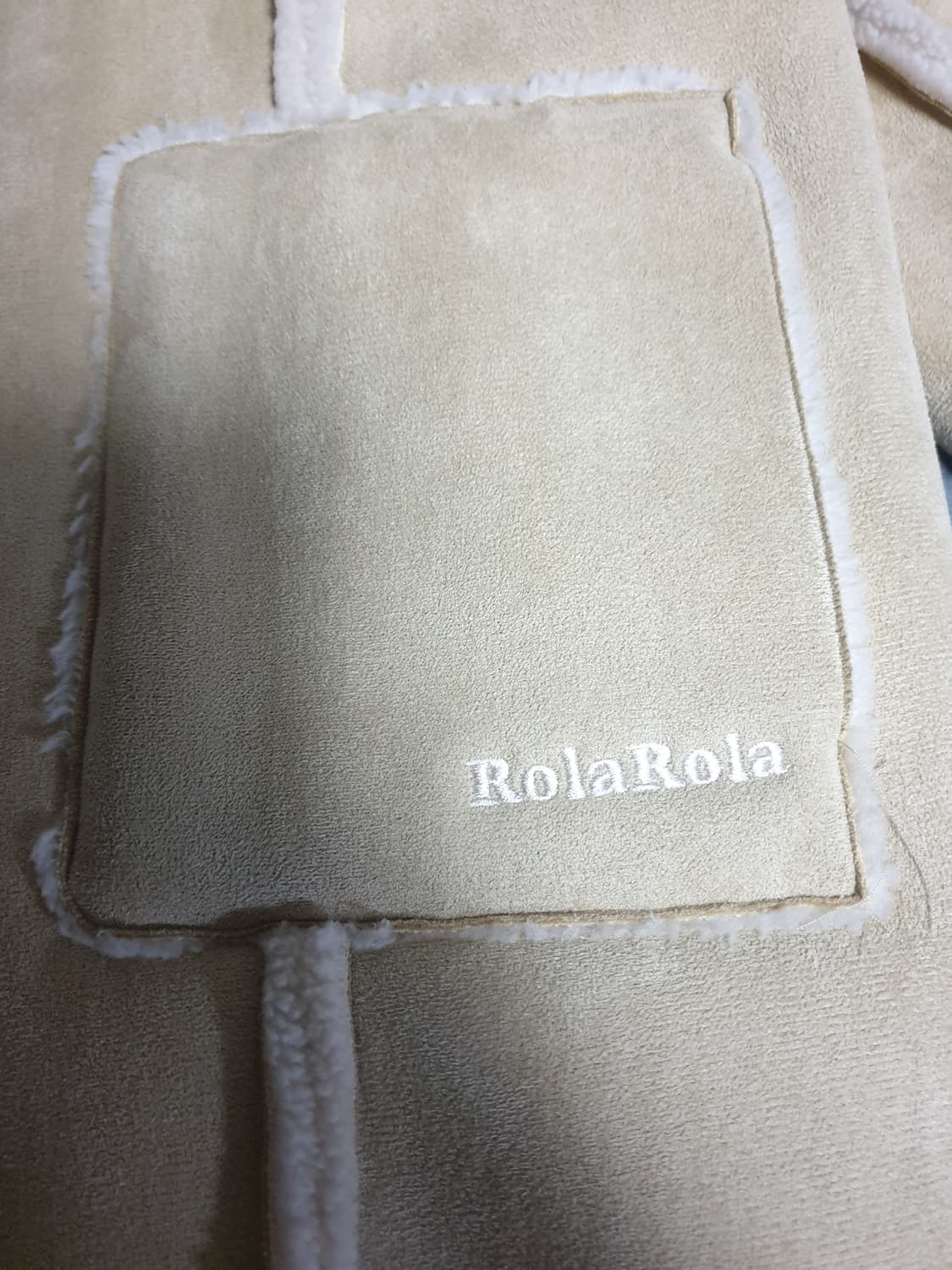 로라로라 리버시블 무스탕 자켓 베이지 (F) 상품이미지2