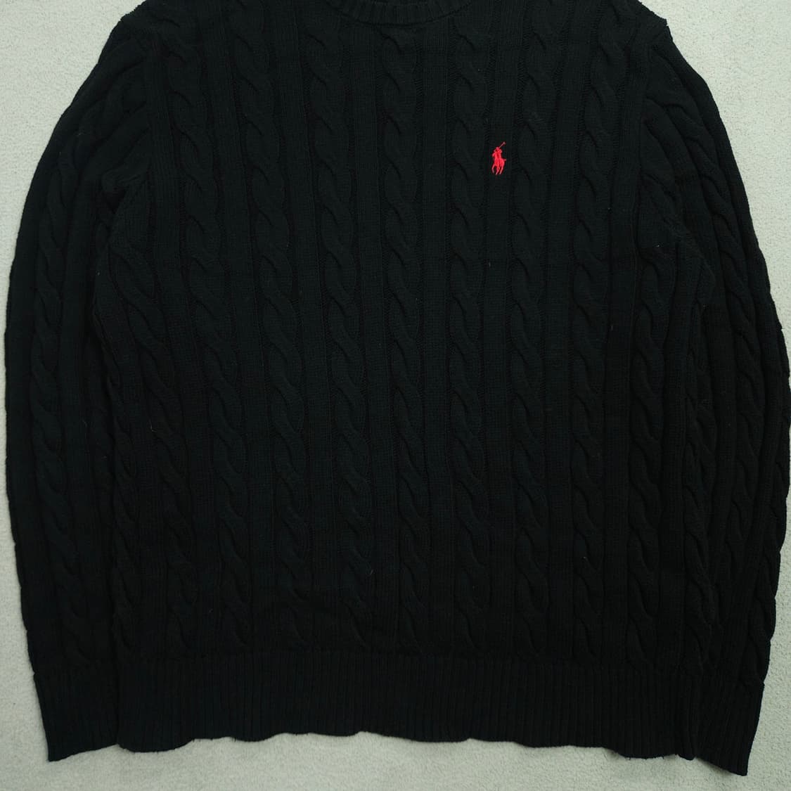 폴로 랄프 로렌 신형 케이블 니트 XL 블랙 상품이미지2