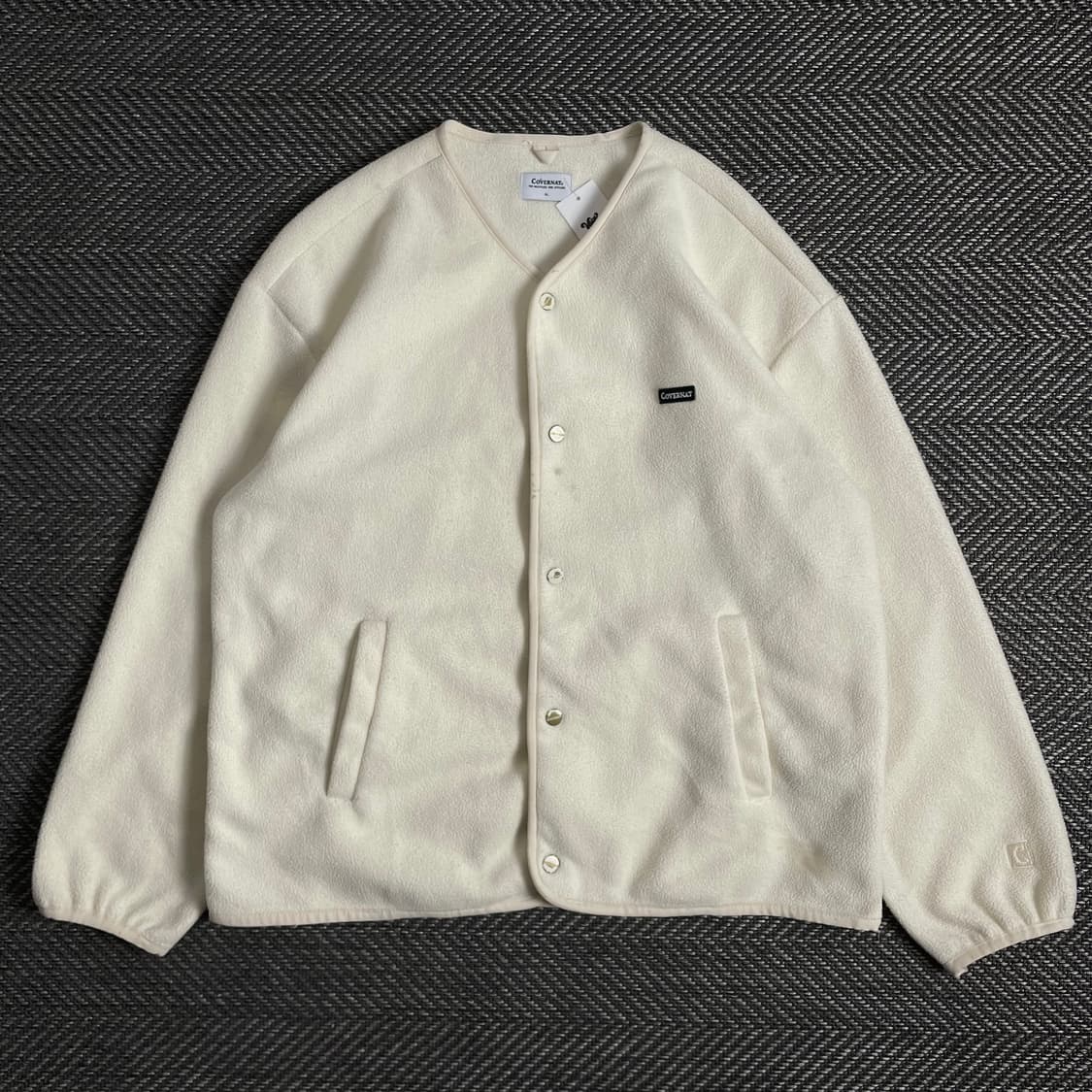 커버낫 미니멀 후리스 가디건 아이보리y 2898 상품이미지2